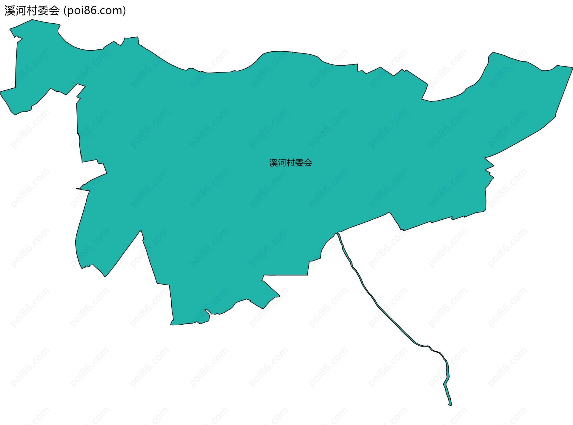 溪河村委会边界地图