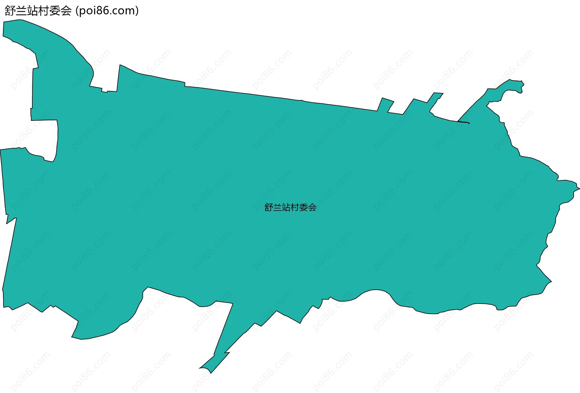 舒兰站村委会边界地图