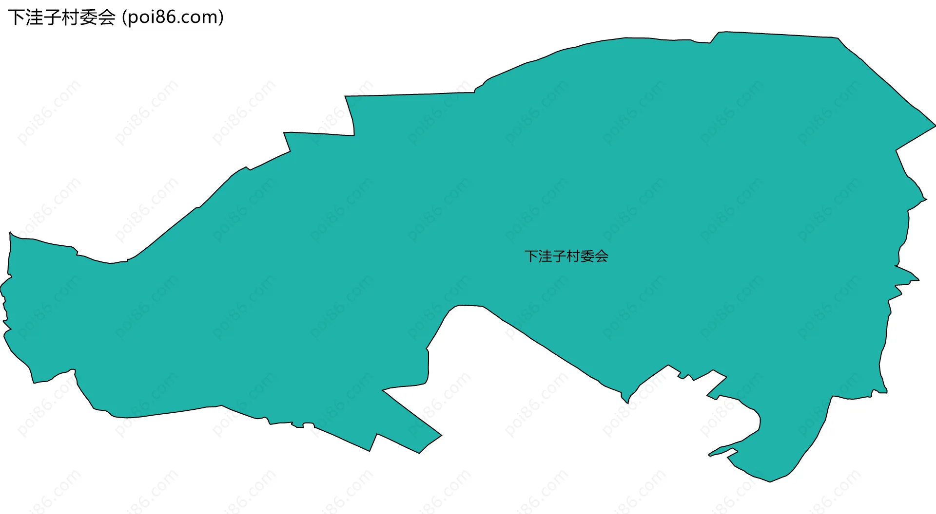 下洼子村委会边界地图