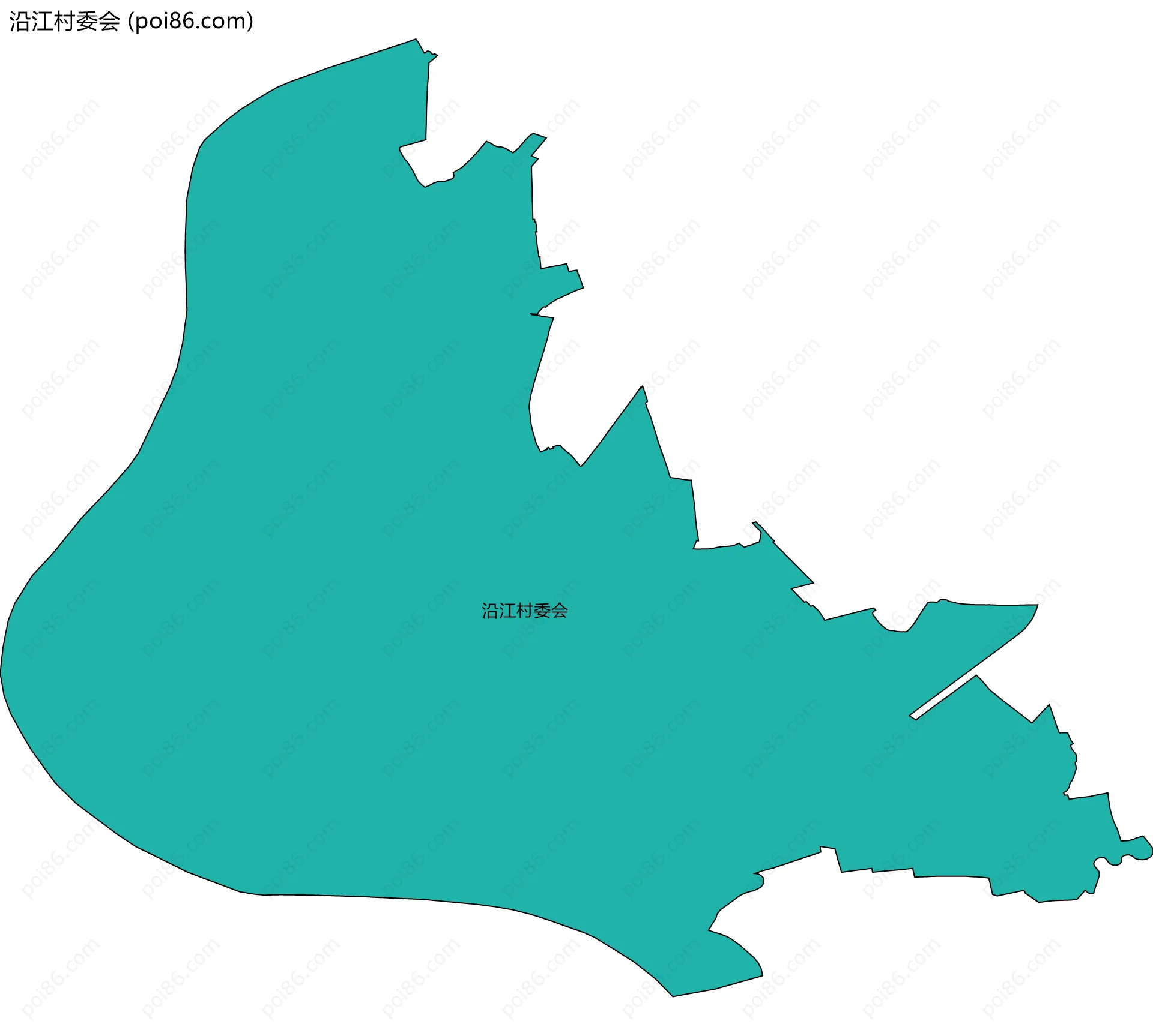 沿江村委会边界地图