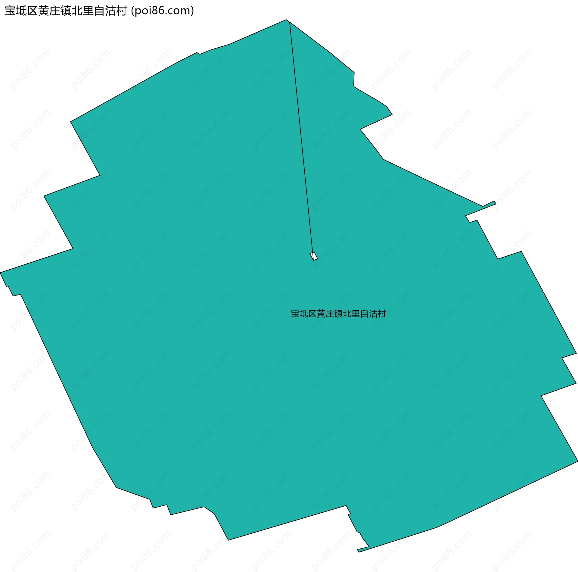 宝坻区黄庄镇北里自沽村边界地图