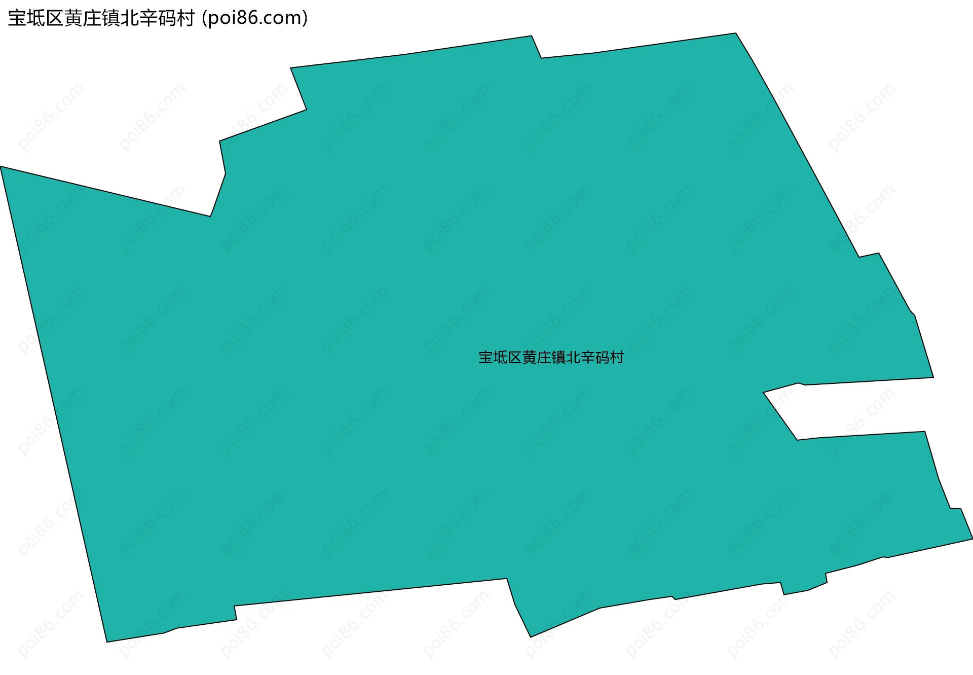 宝坻区黄庄镇北辛码村边界地图