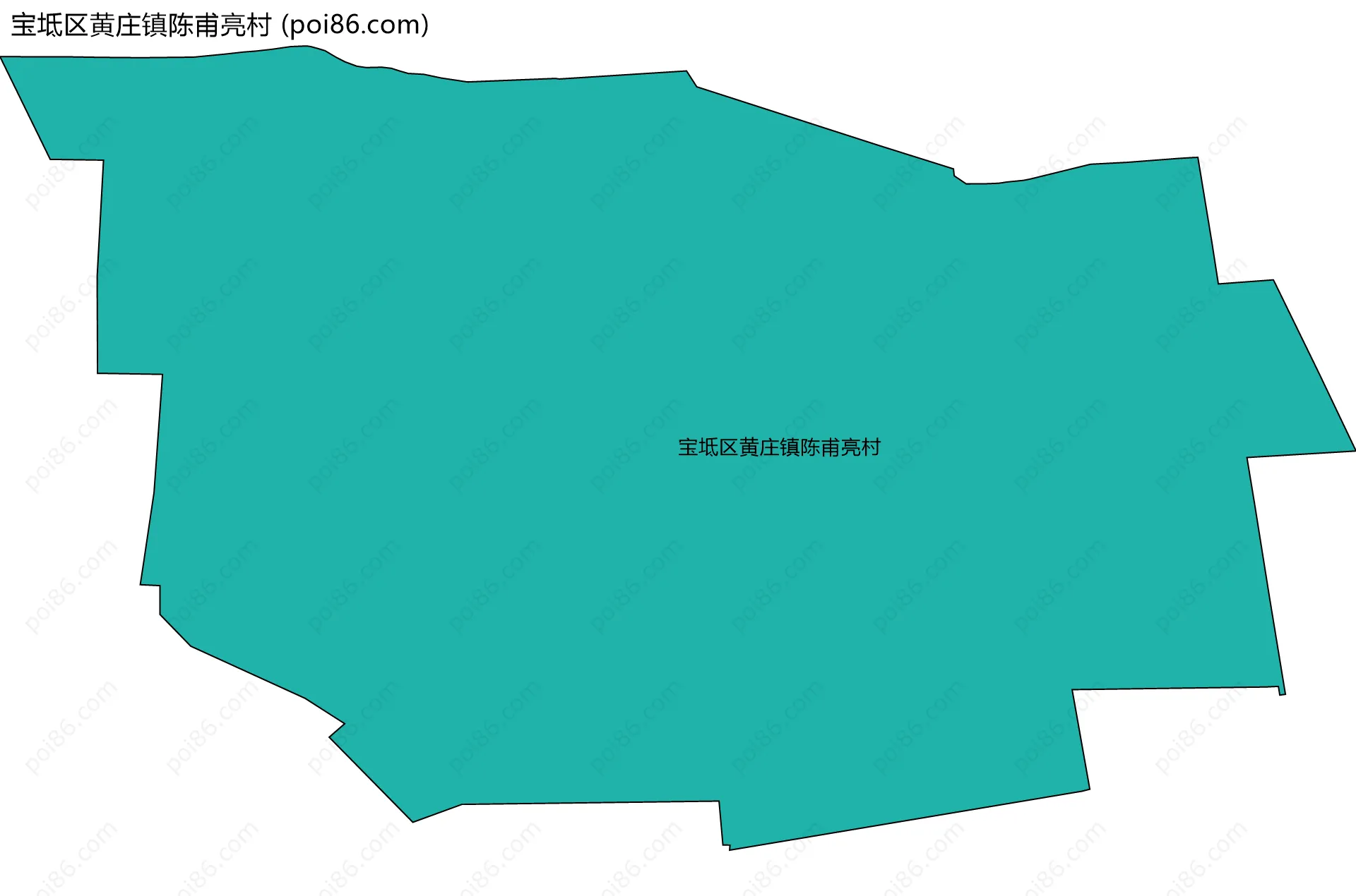 宝坻区黄庄镇陈甫亮村边界地图