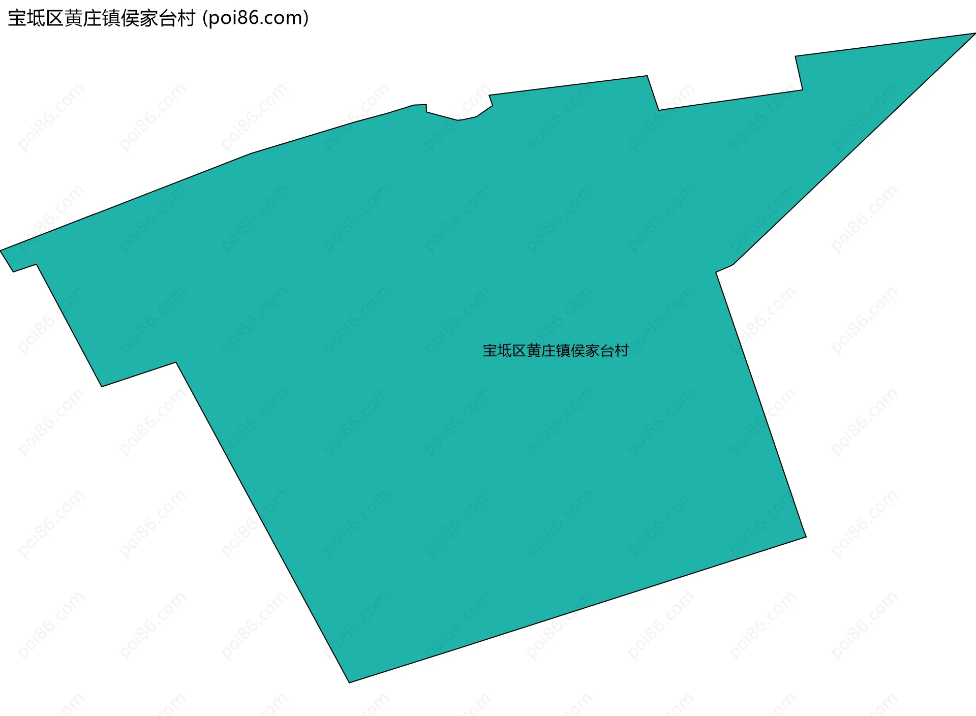 宝坻区黄庄镇侯家台村边界地图