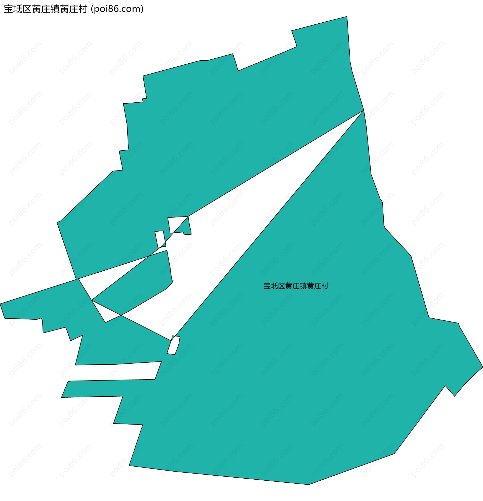 宝坻区黄庄镇黄庄村边界地图
