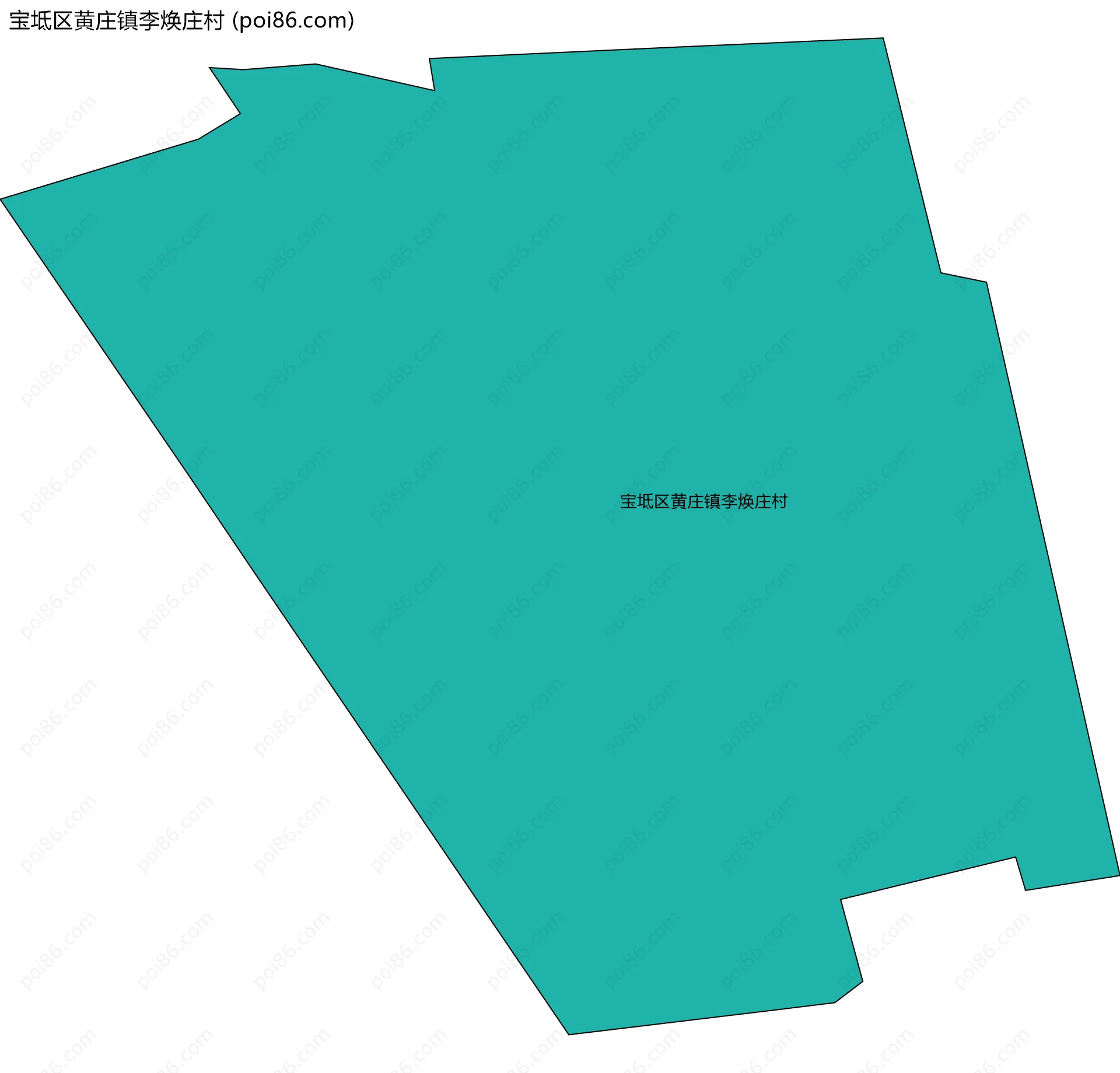 宝坻区黄庄镇李焕庄村边界地图