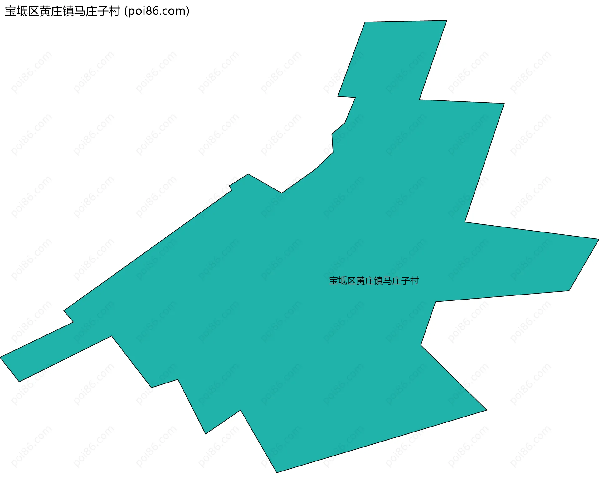 宝坻区黄庄镇马庄子村边界地图