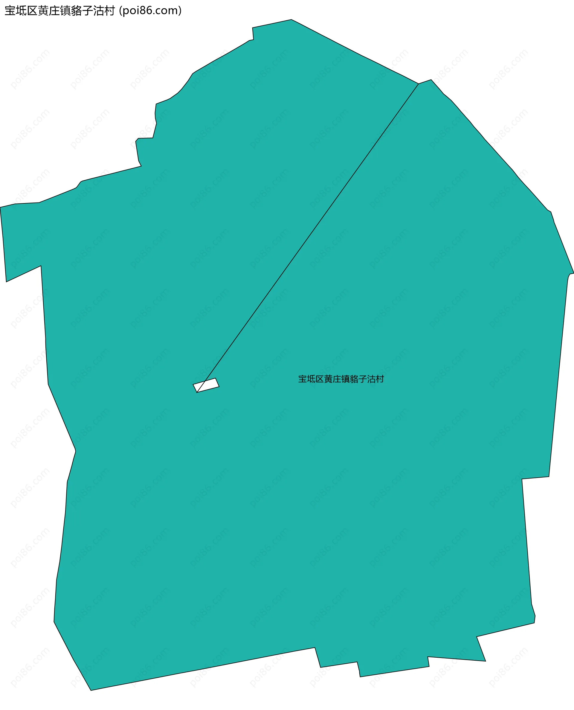 宝坻区黄庄镇貉子沽村边界地图