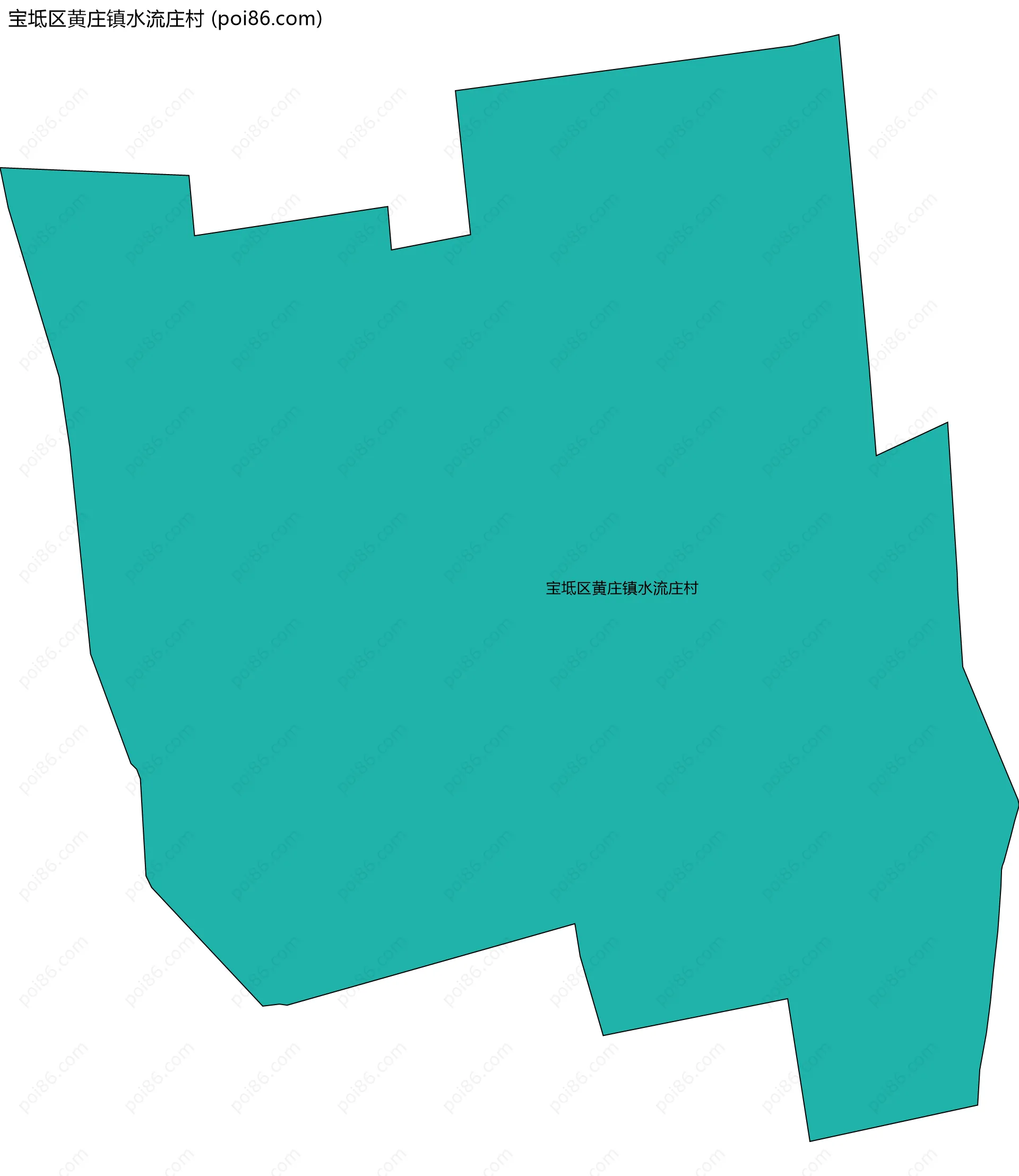 宝坻区黄庄镇水流庄村边界地图