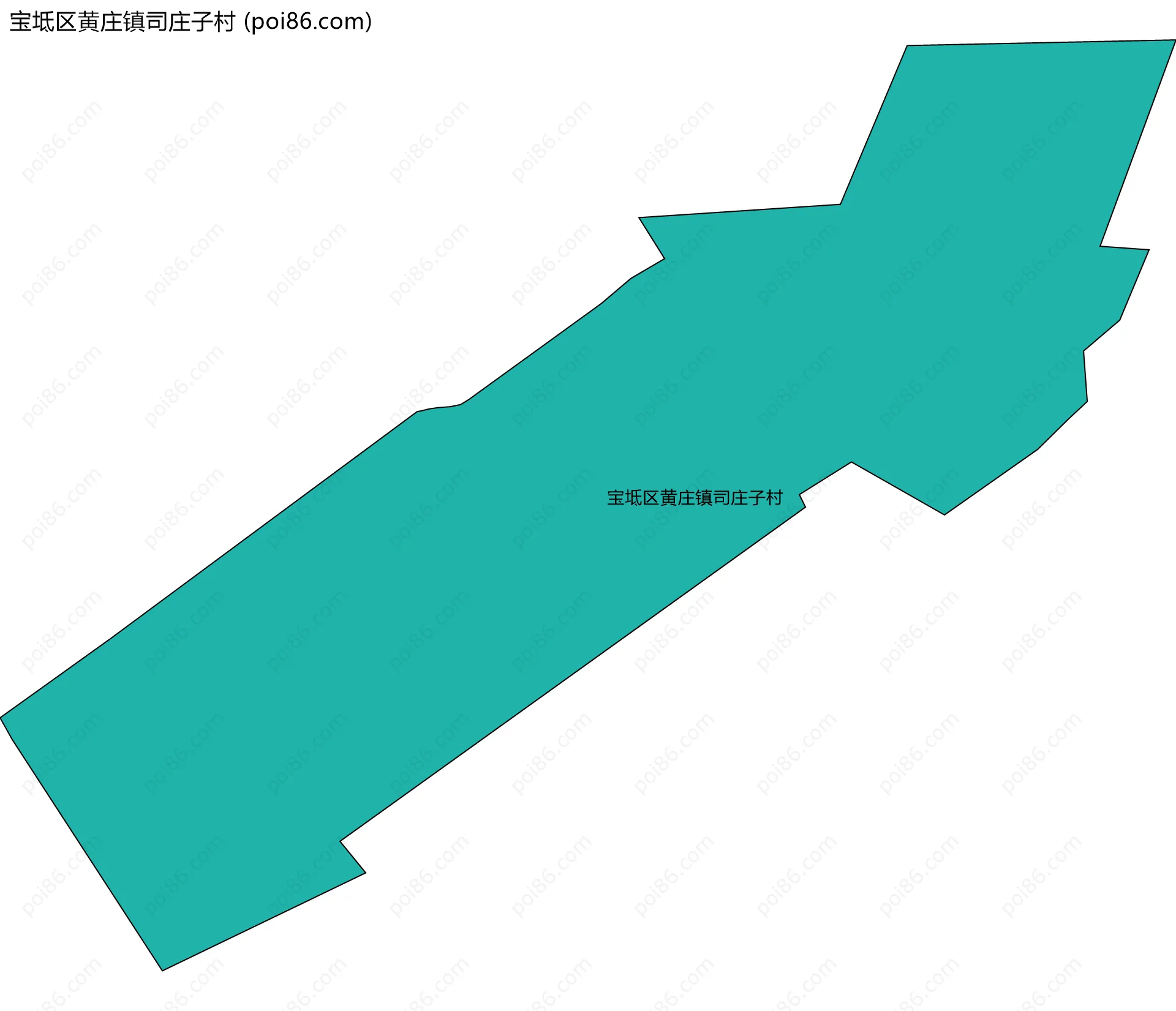 宝坻区黄庄镇司庄子村边界地图