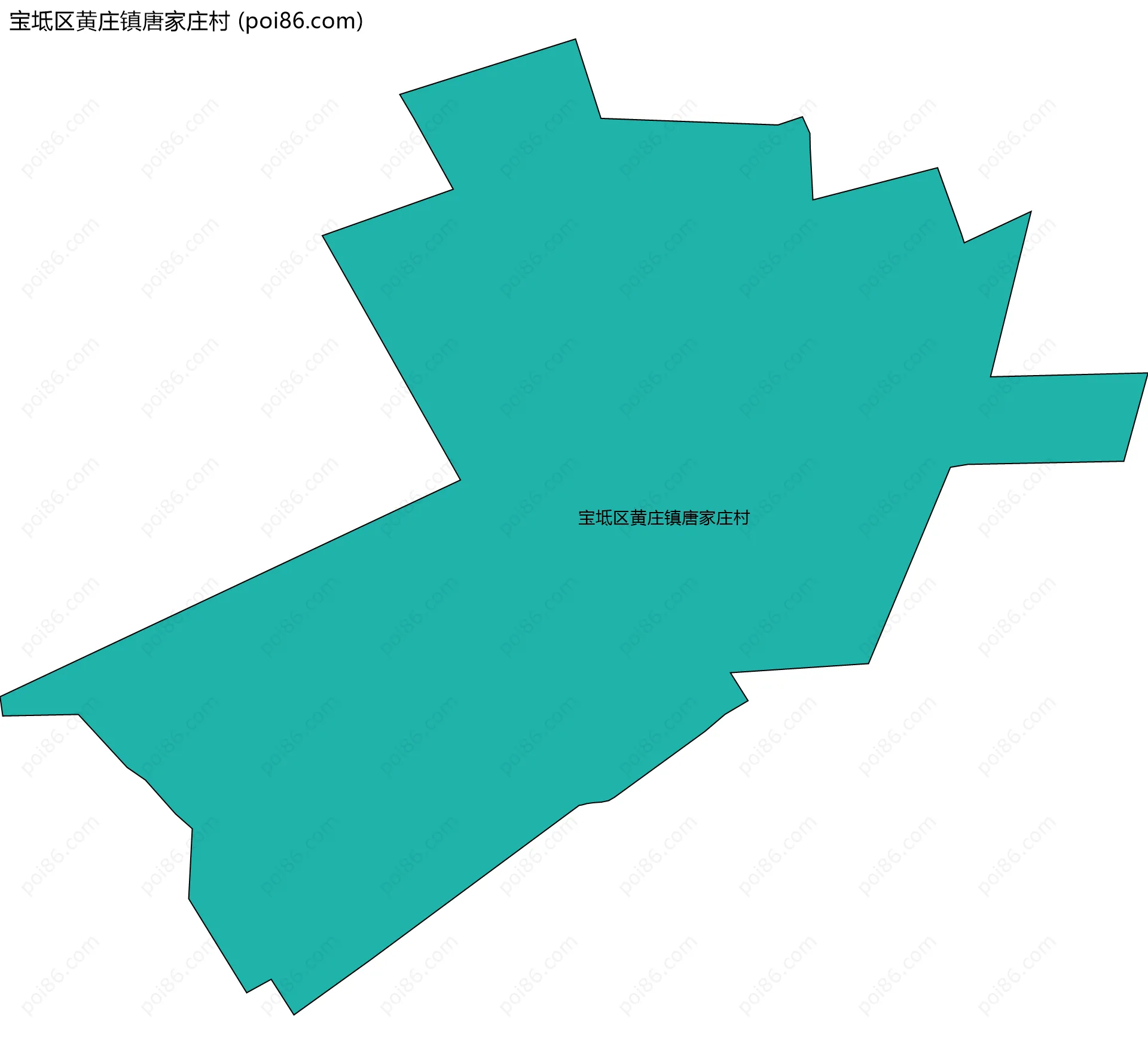 宝坻区黄庄镇唐家庄村边界地图