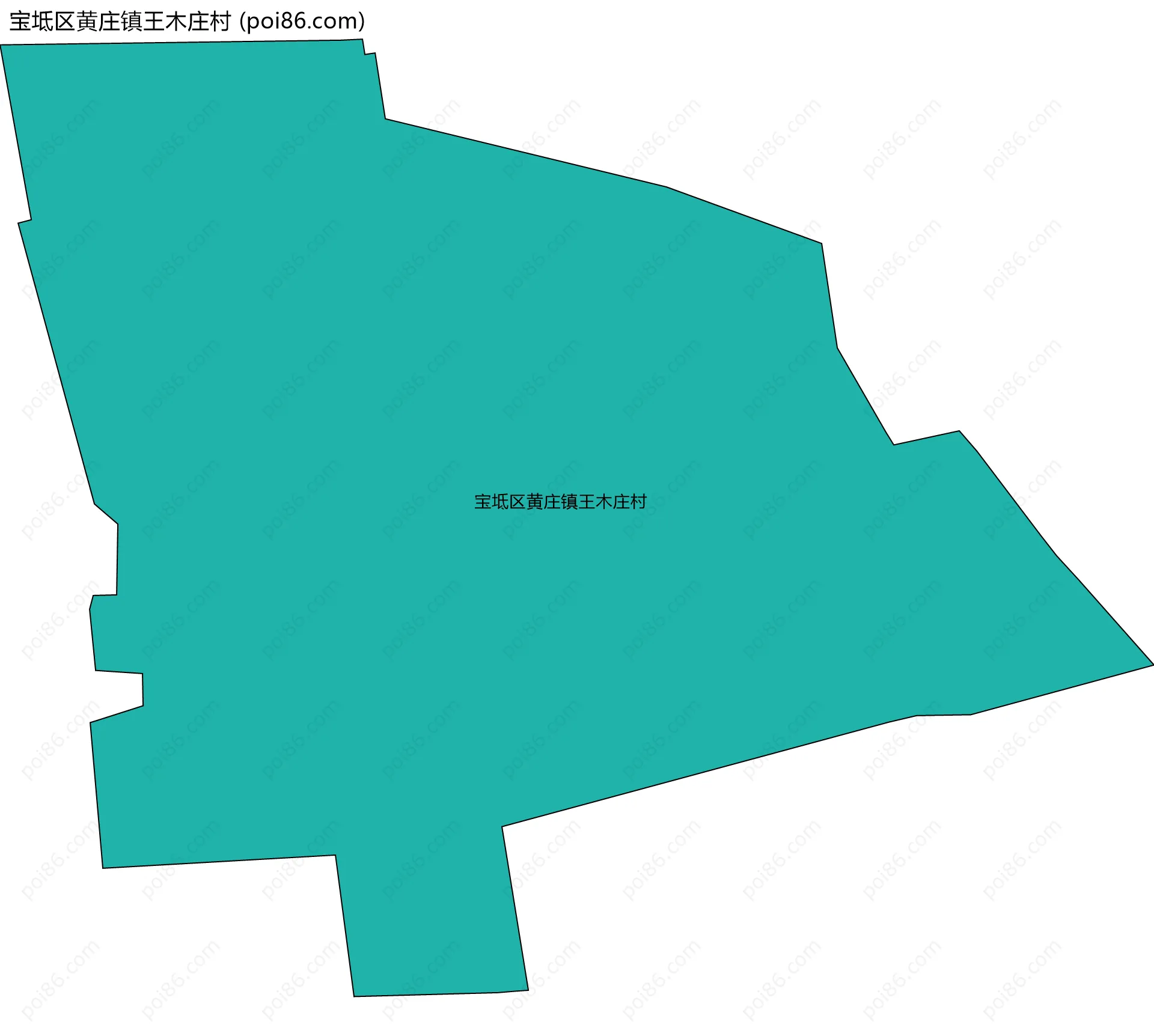 宝坻区黄庄镇王木庄村边界地图