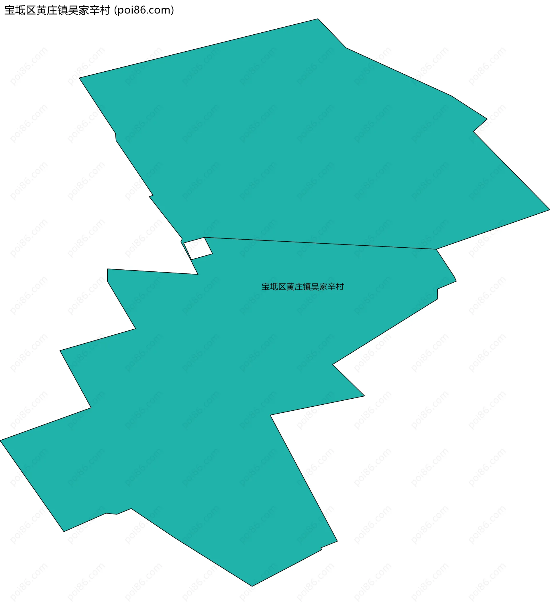 宝坻区黄庄镇吴家辛村边界地图