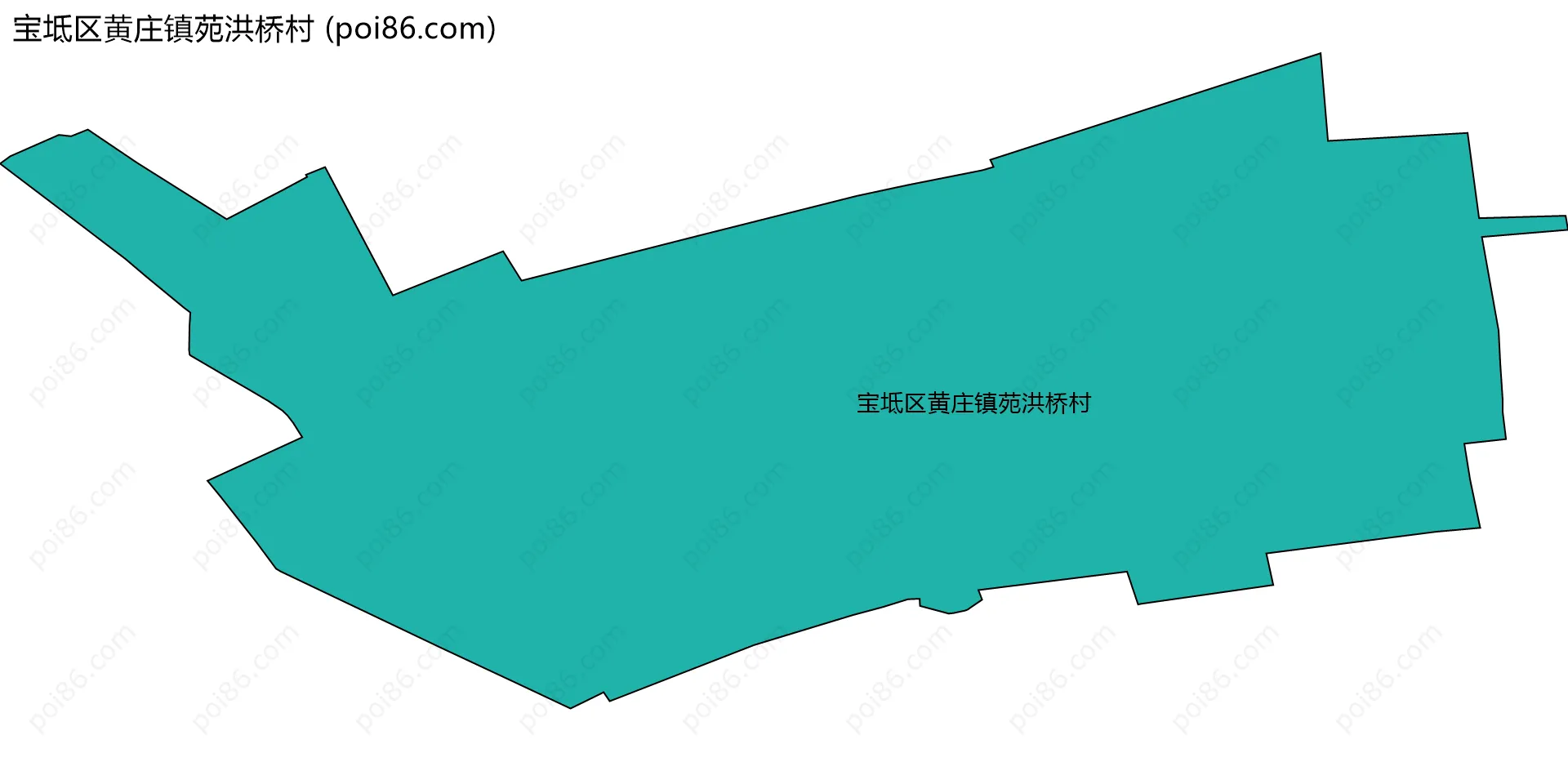 宝坻区黄庄镇苑洪桥村边界地图
