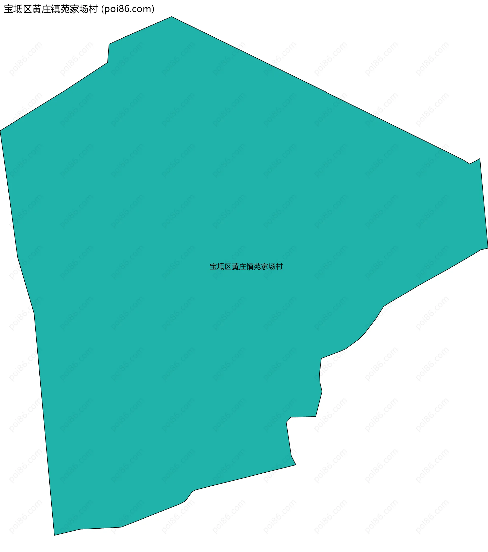 宝坻区黄庄镇苑家场村边界地图