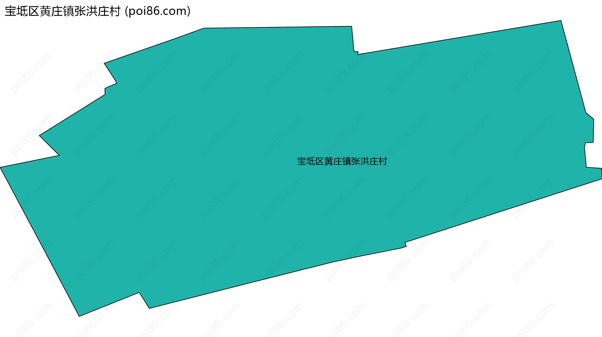 宝坻区黄庄镇张洪庄村边界地图