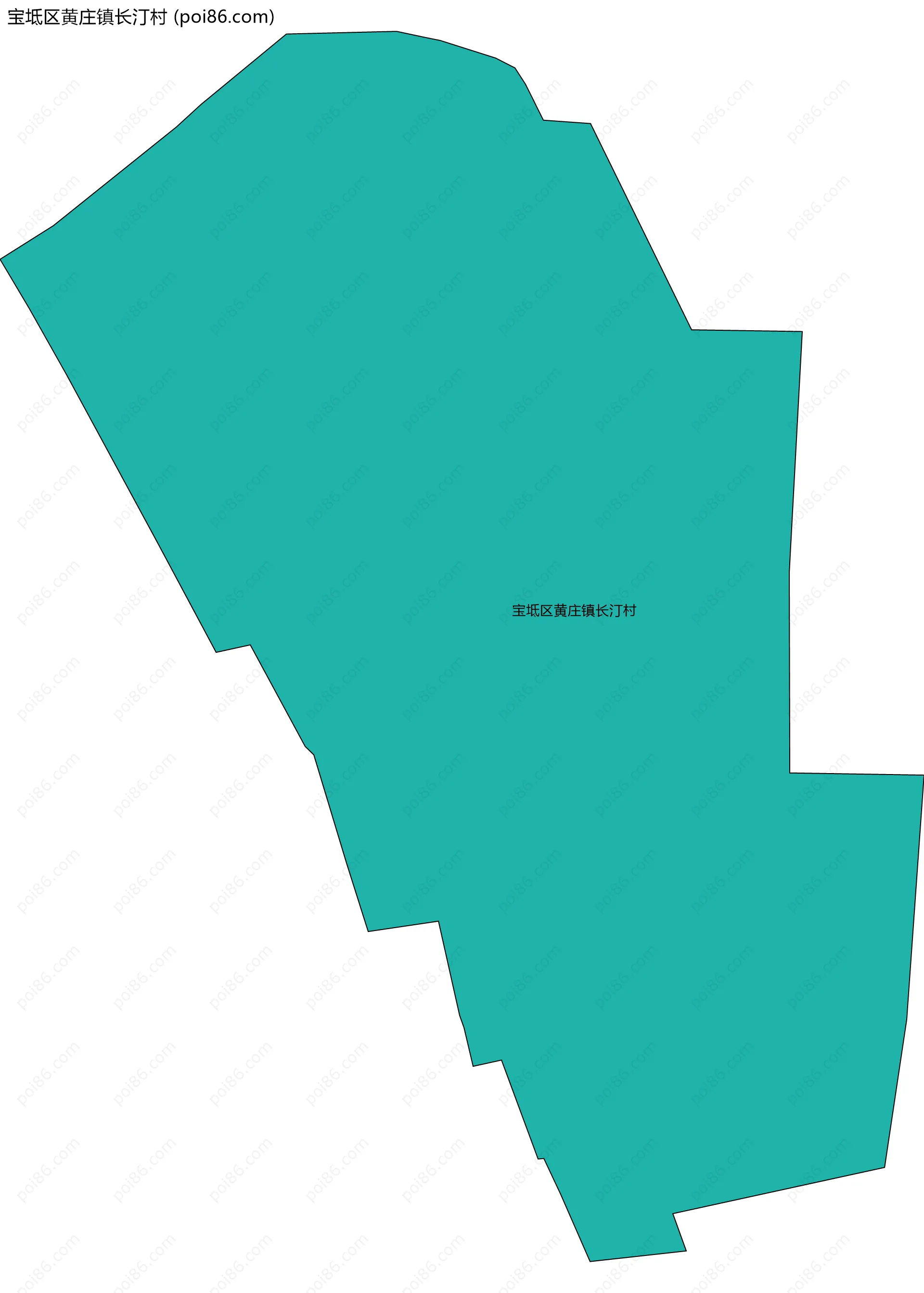 宝坻区黄庄镇长汀村边界地图