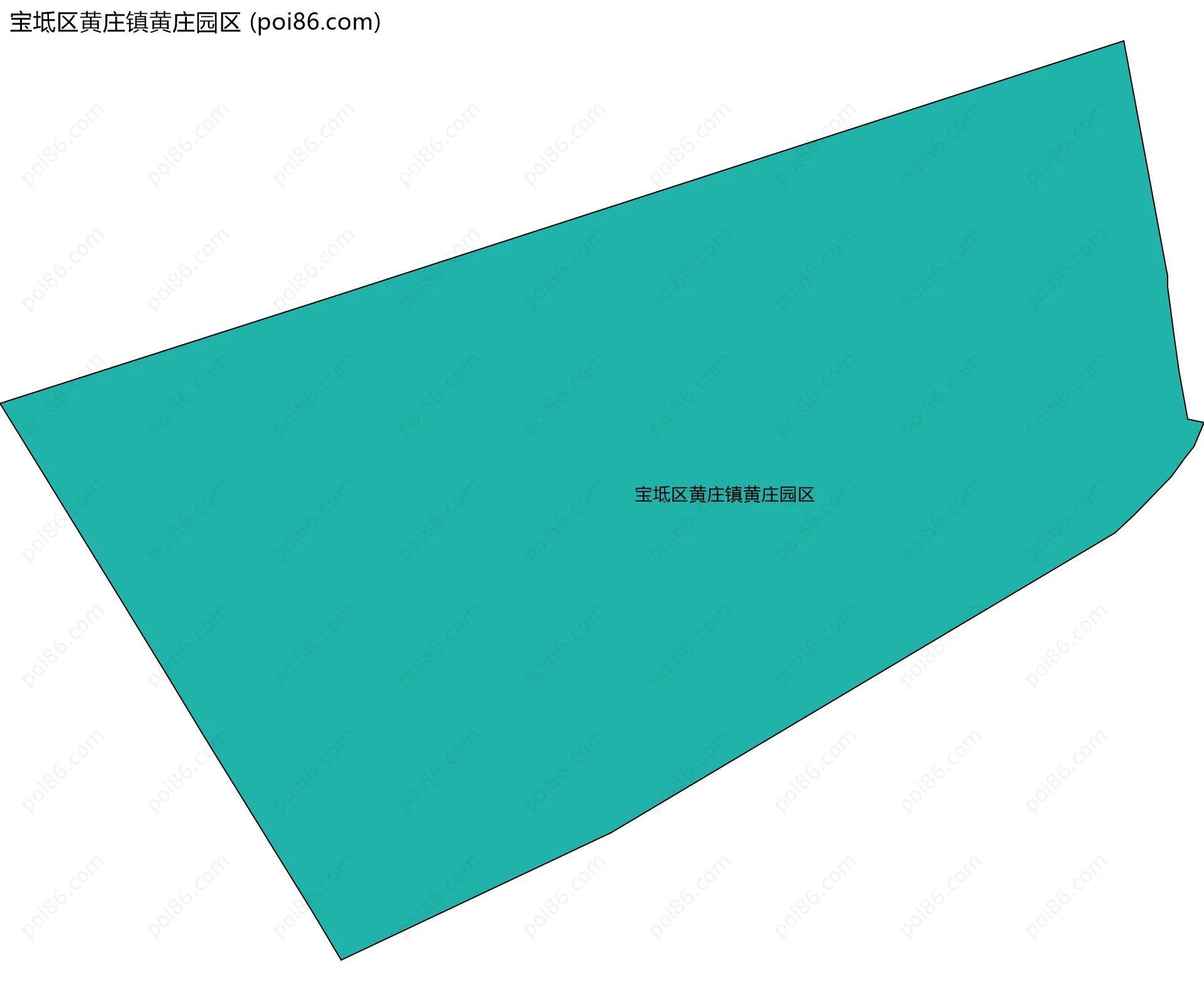 宝坻区黄庄镇黄庄园区边界地图