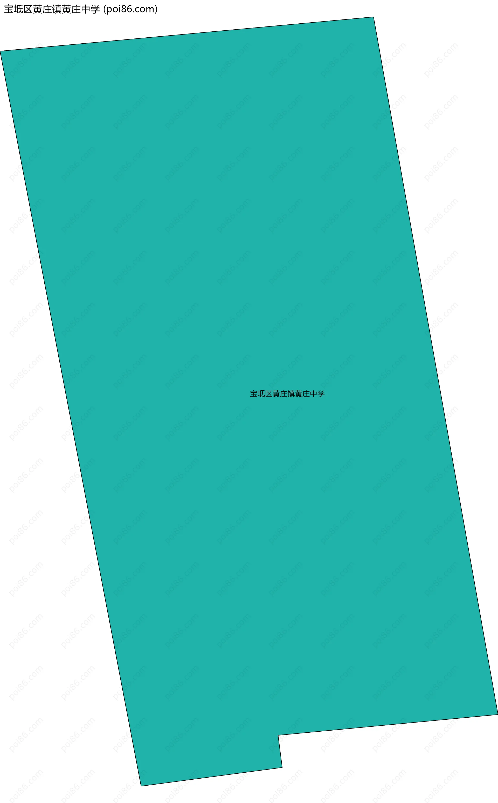 宝坻区黄庄镇黄庄中学边界地图