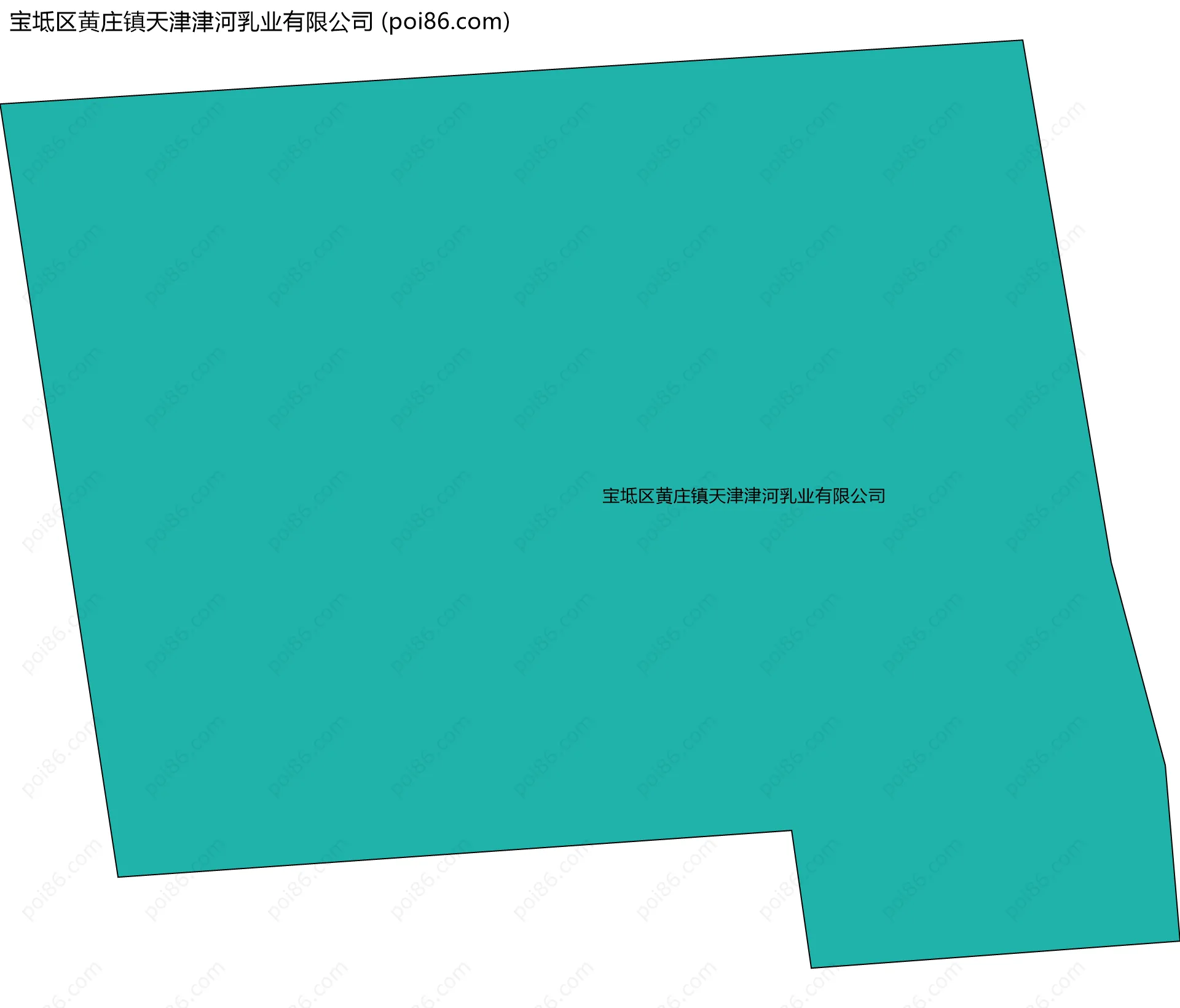 宝坻区黄庄镇天津津河乳业有限公司边界地图