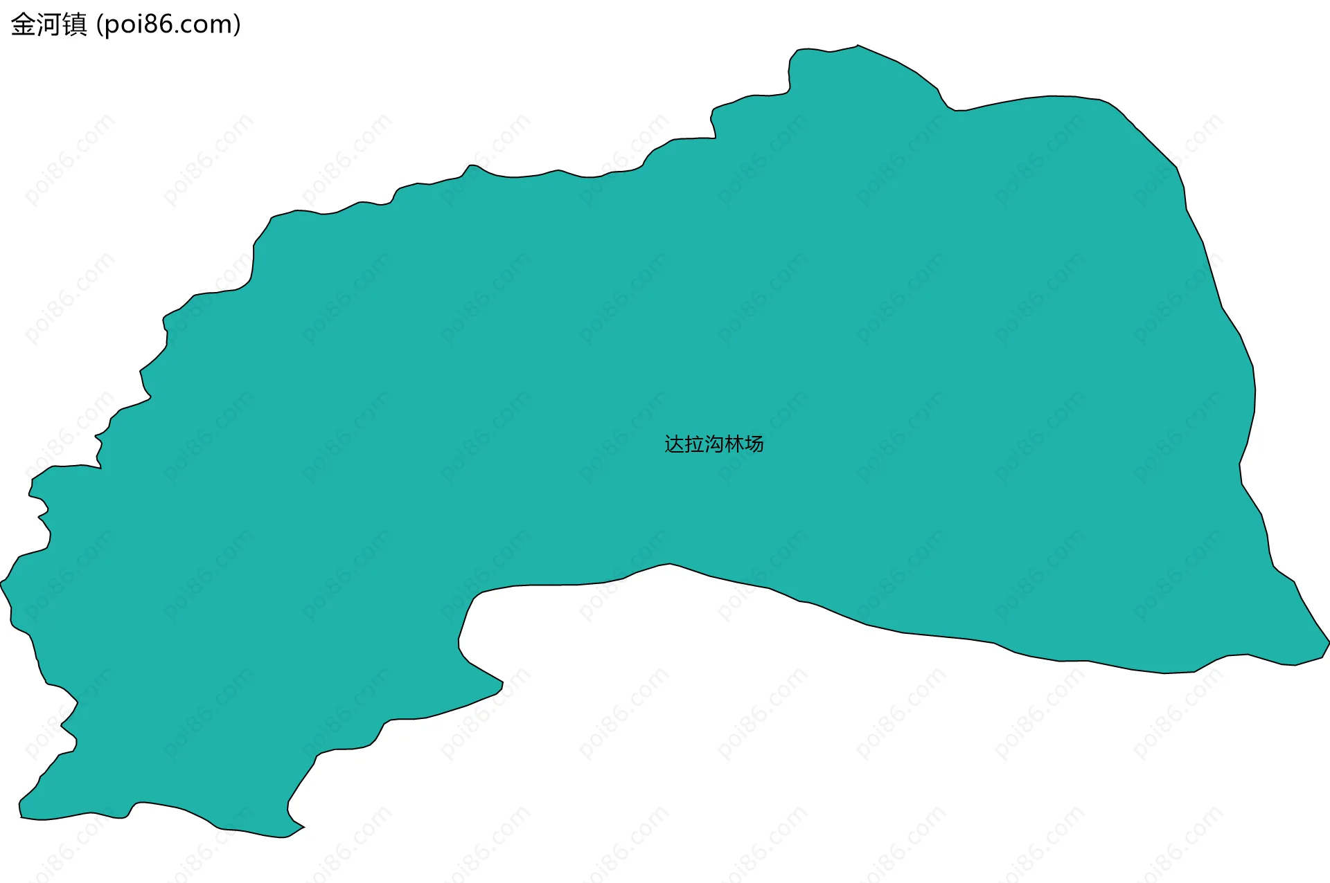 金河镇边界地图(五级行政区划)