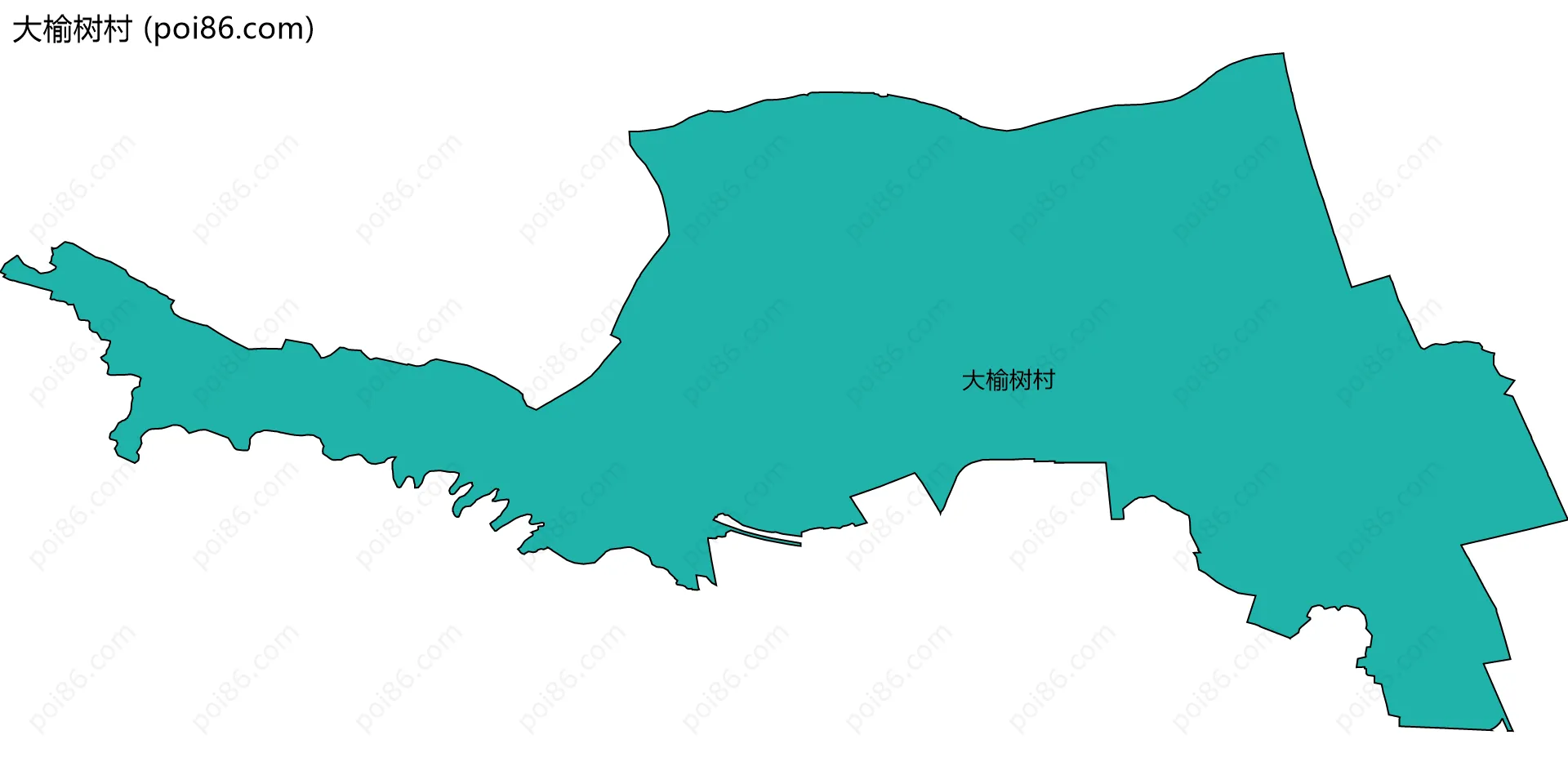 大榆树村边界地图