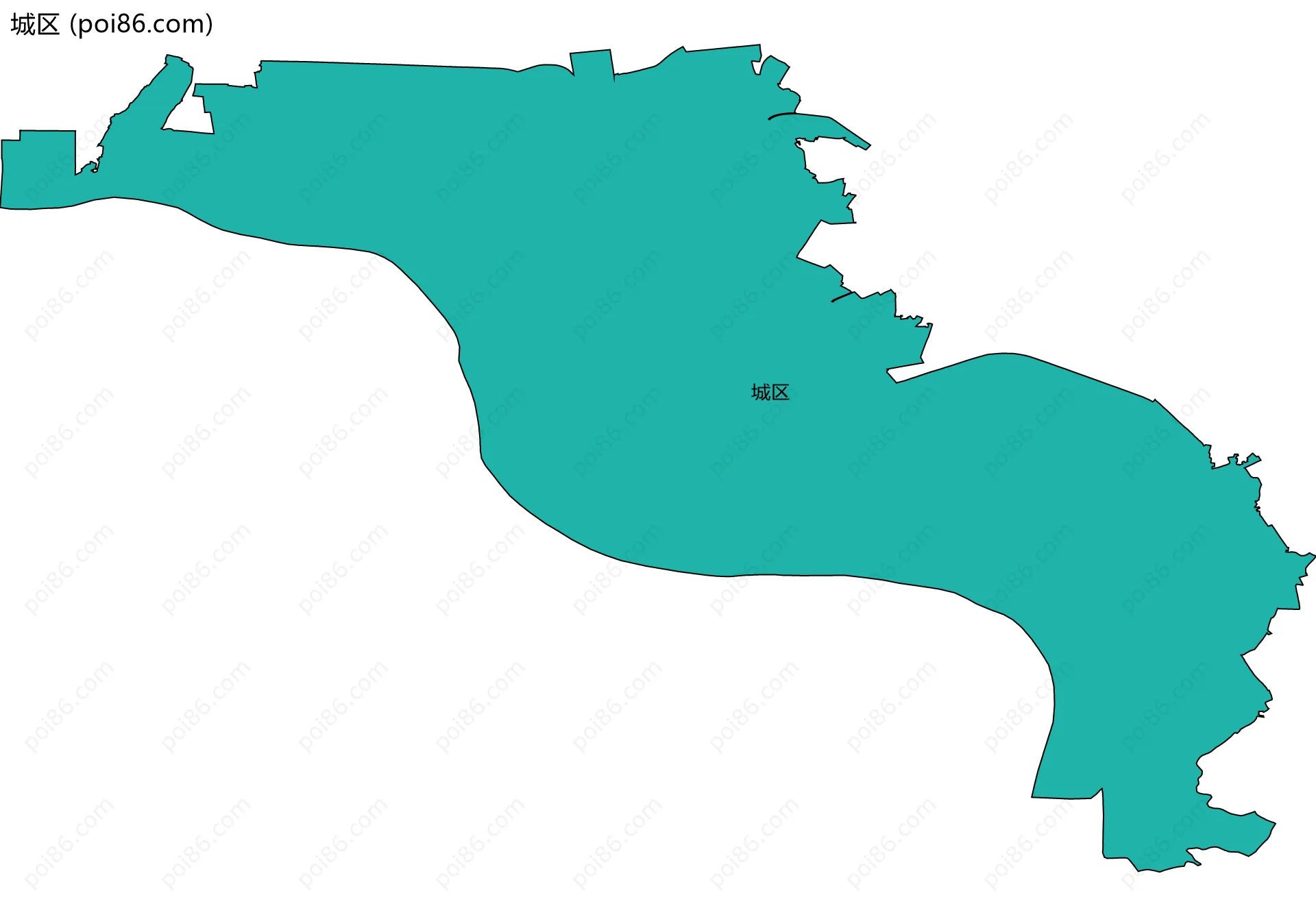 城区边界地图