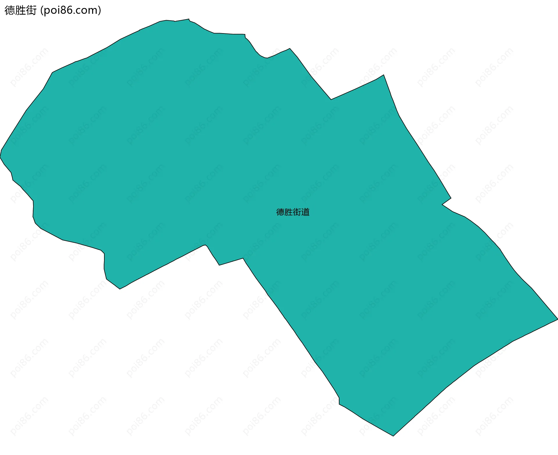 德胜街边界地图(五级行政区划)