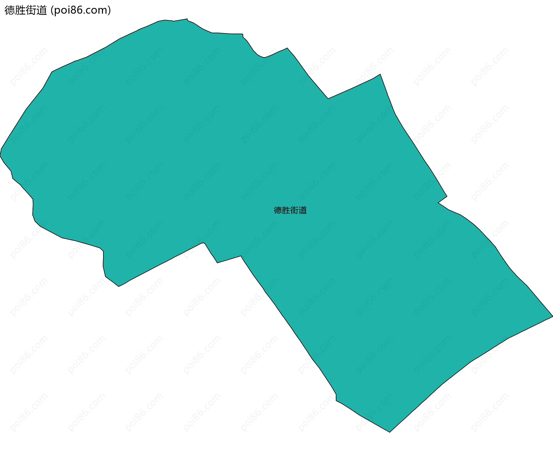 德胜街道边界地图