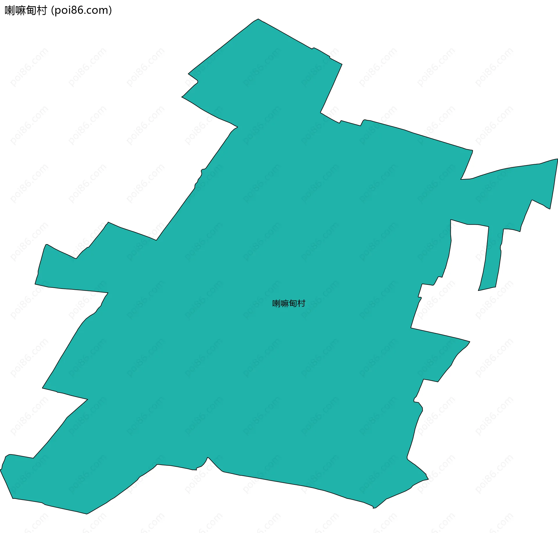 喇嘛甸村边界地图