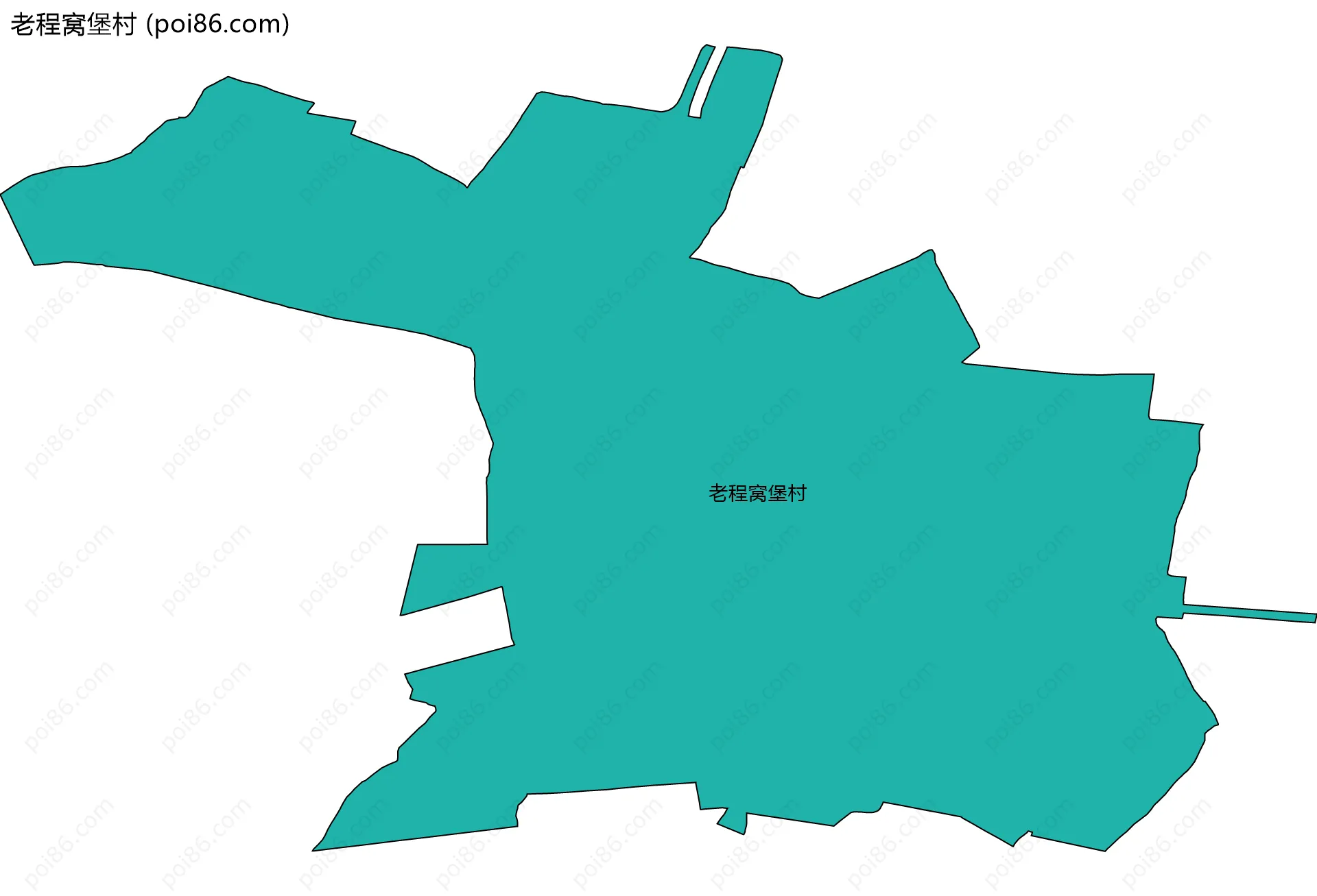 老程窝堡村边界地图