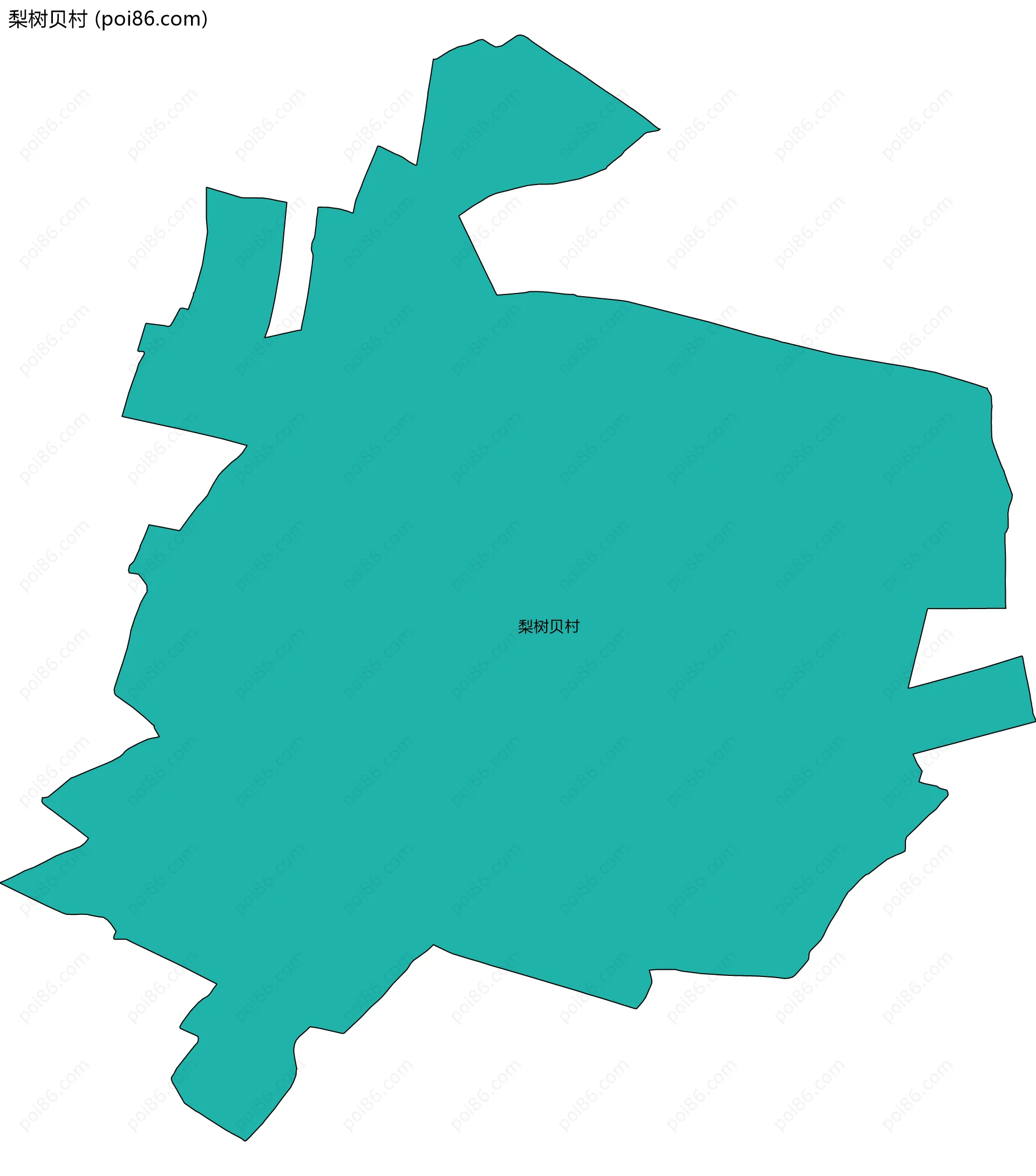 梨树贝村边界地图