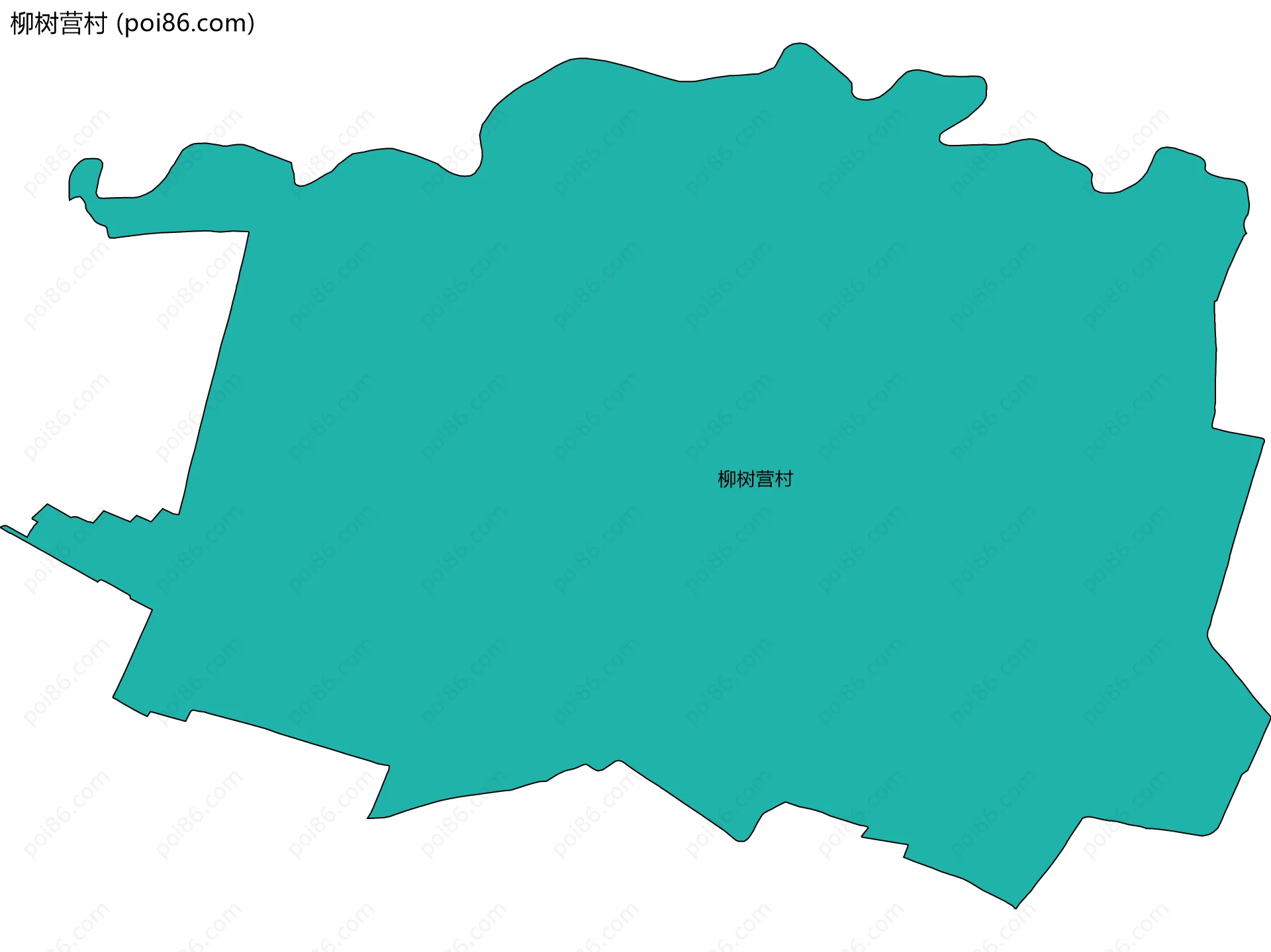 柳树营村边界地图