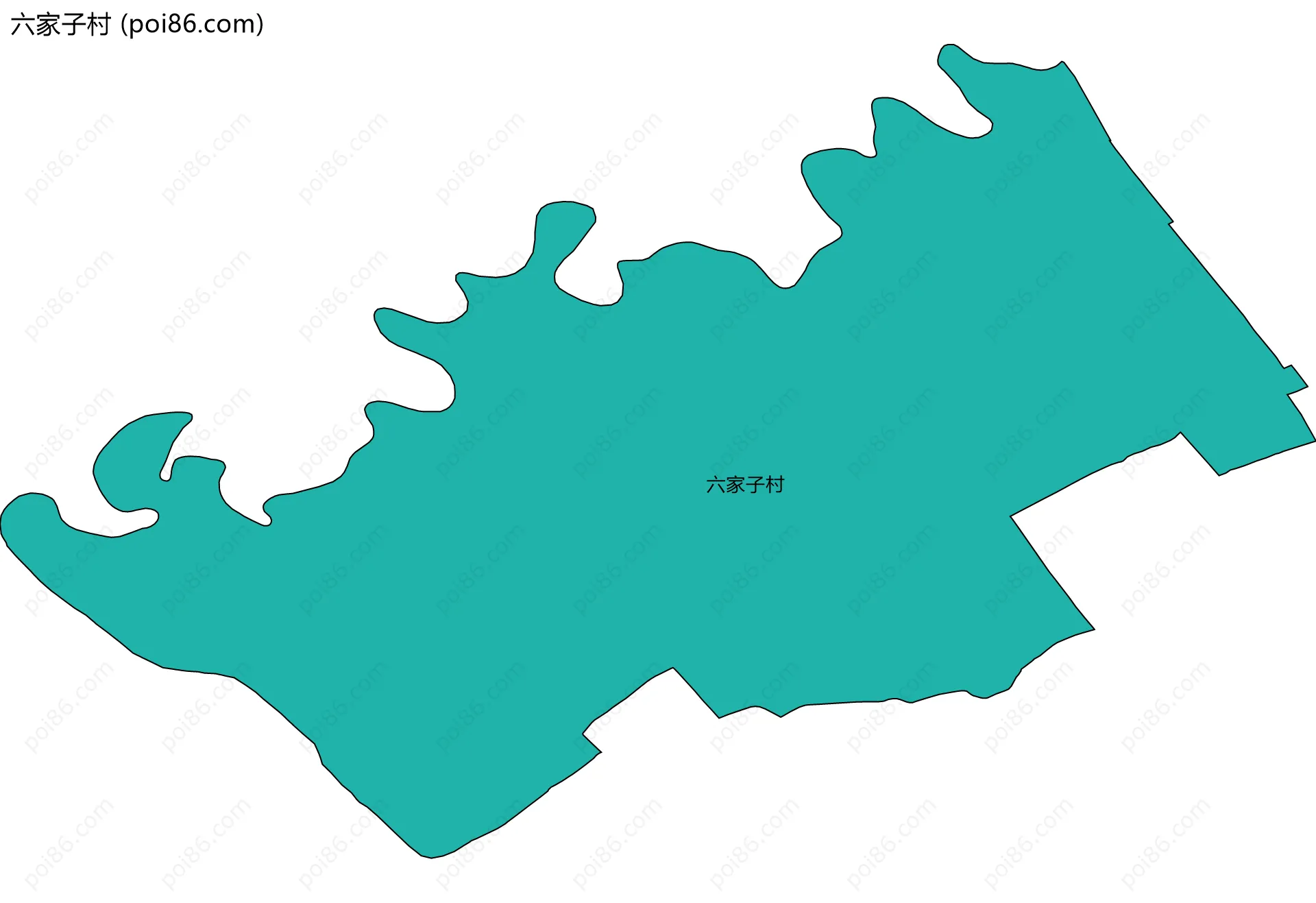 六家子村边界地图