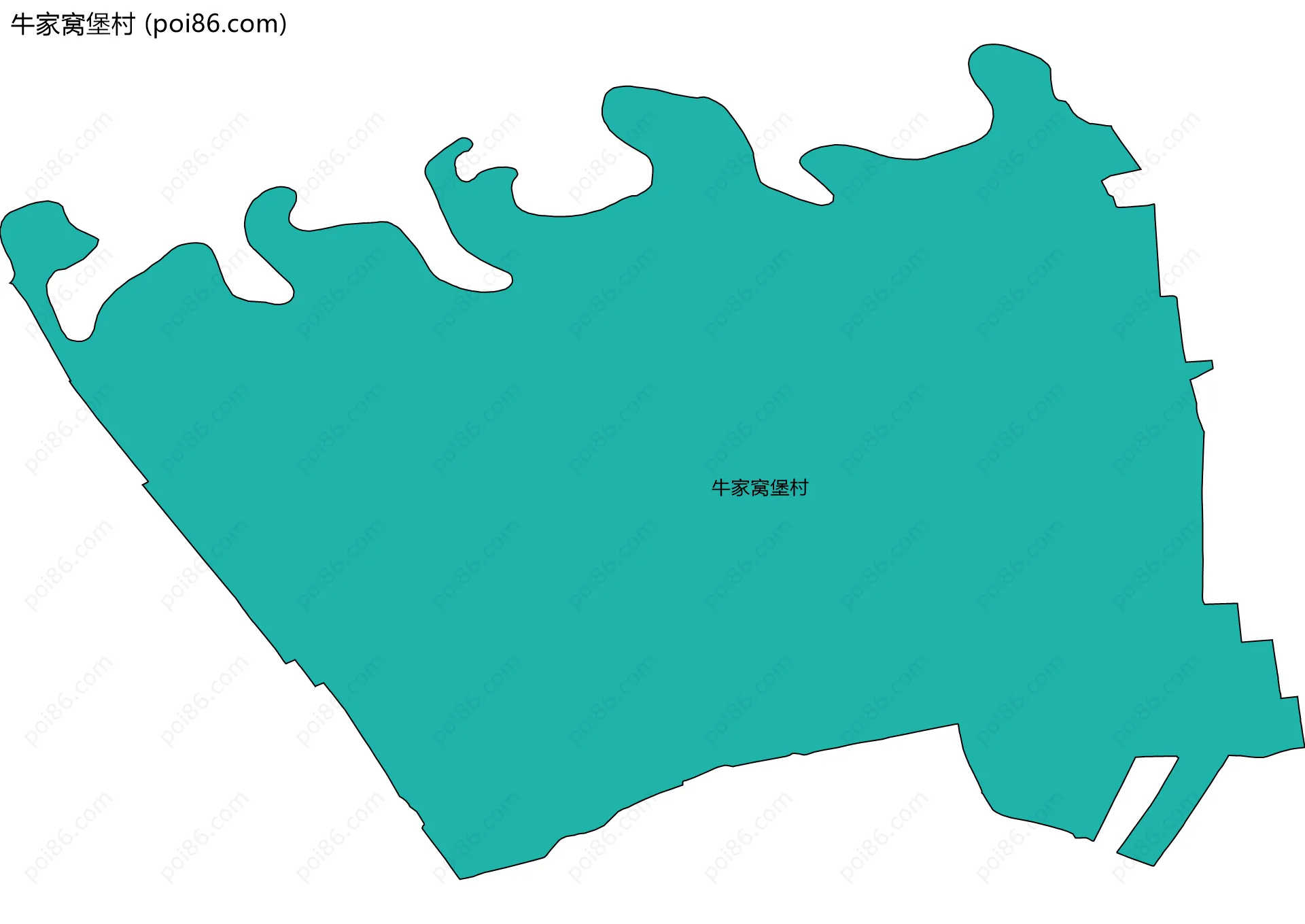 牛家窝堡村边界地图