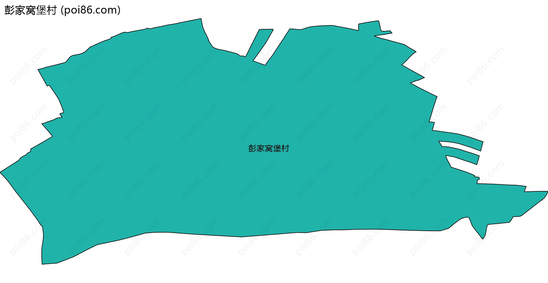 彭家窝堡村边界地图