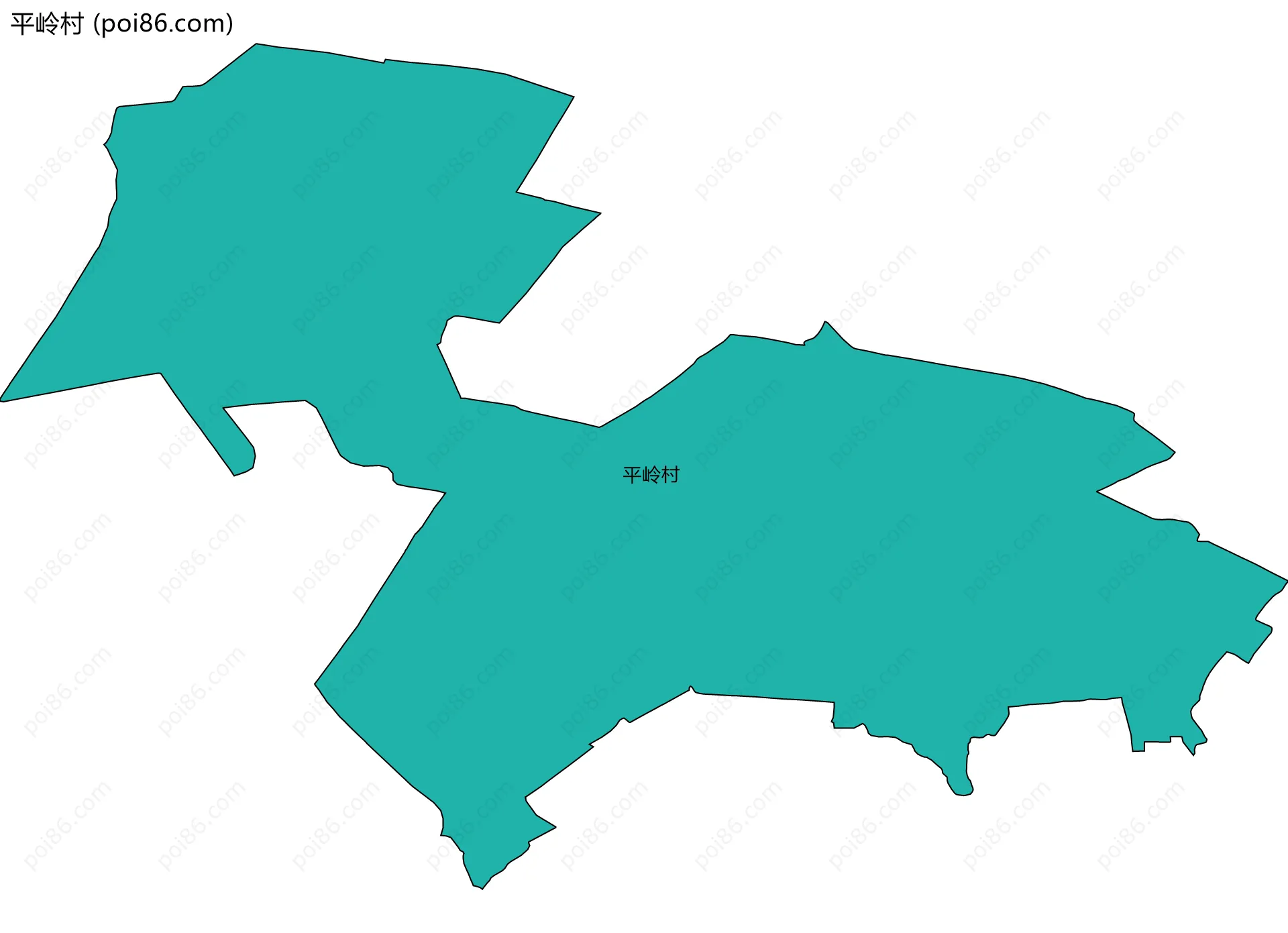 平岭村边界地图