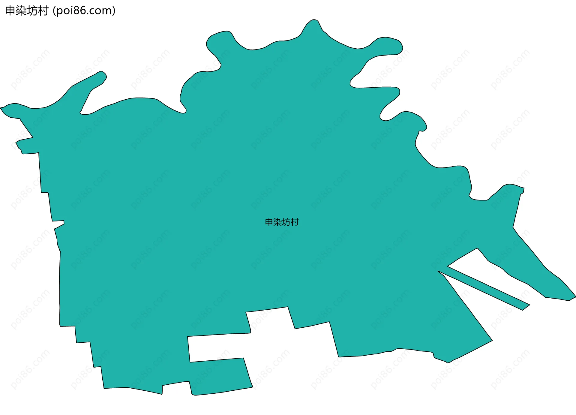 申染坊村边界地图