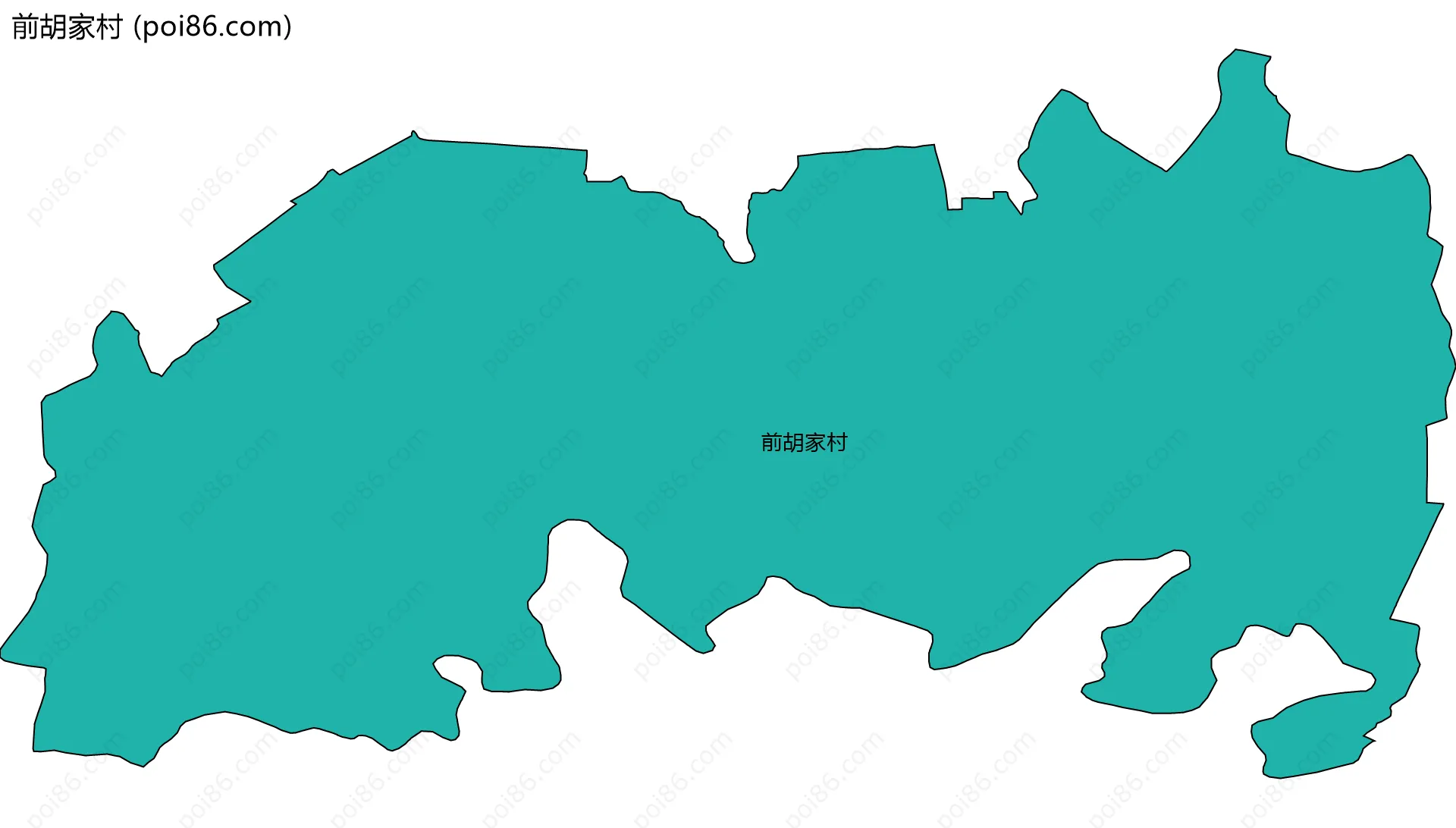 前胡家村边界地图