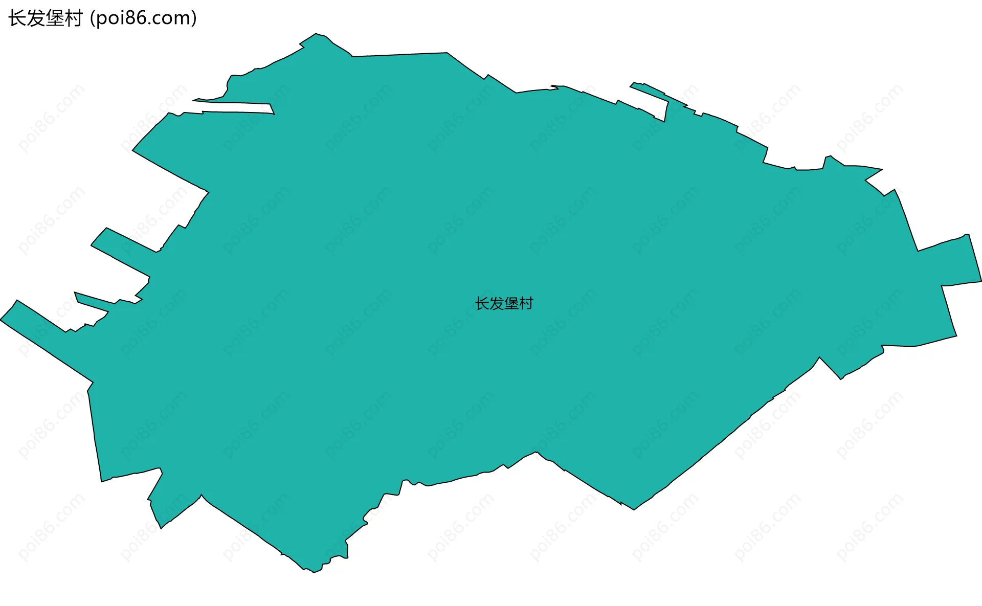 长发堡村边界地图