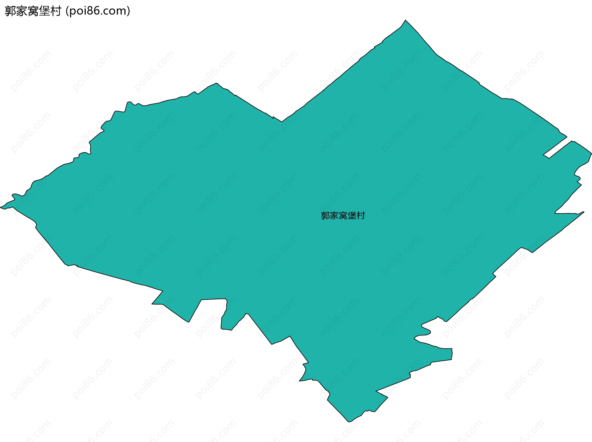 郭家窝堡村边界地图