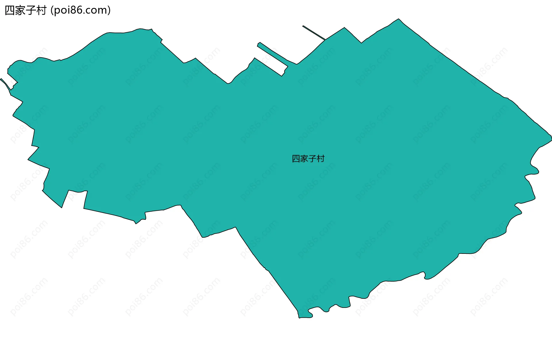 四家子村边界地图