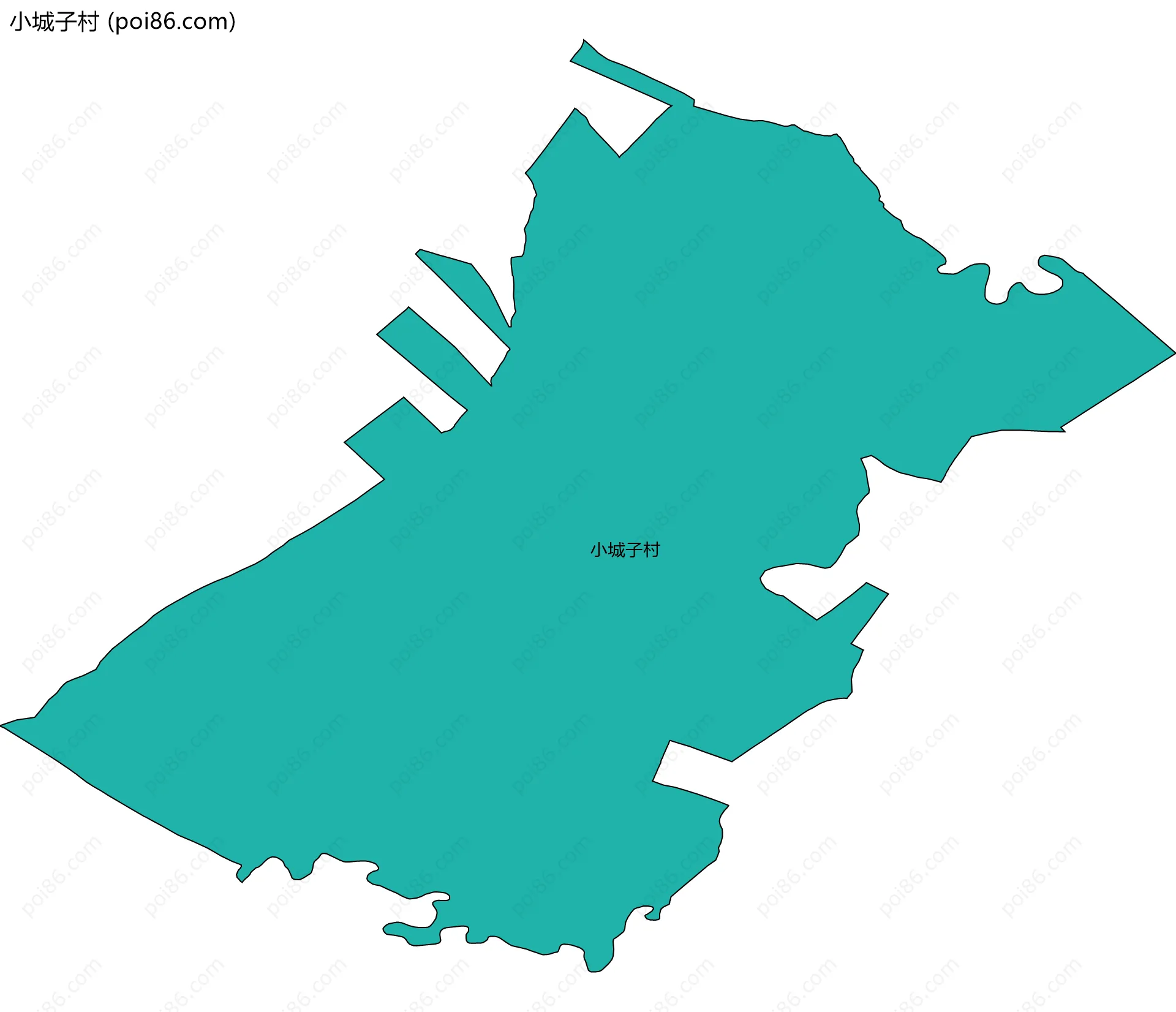 小城子村边界地图