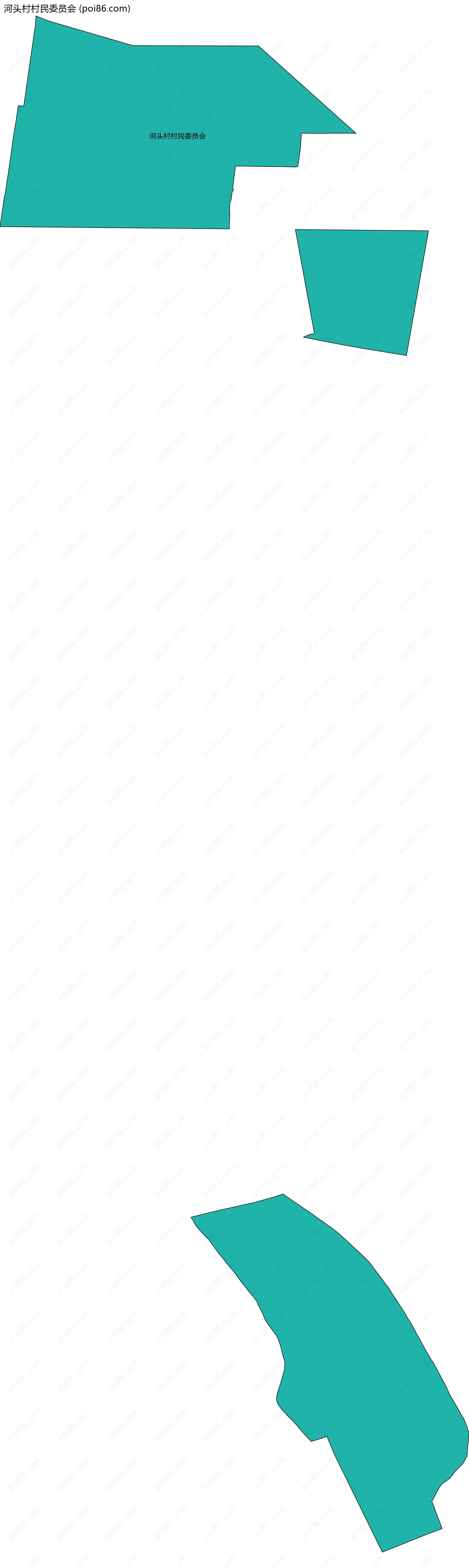 河头村村民委员会边界地图