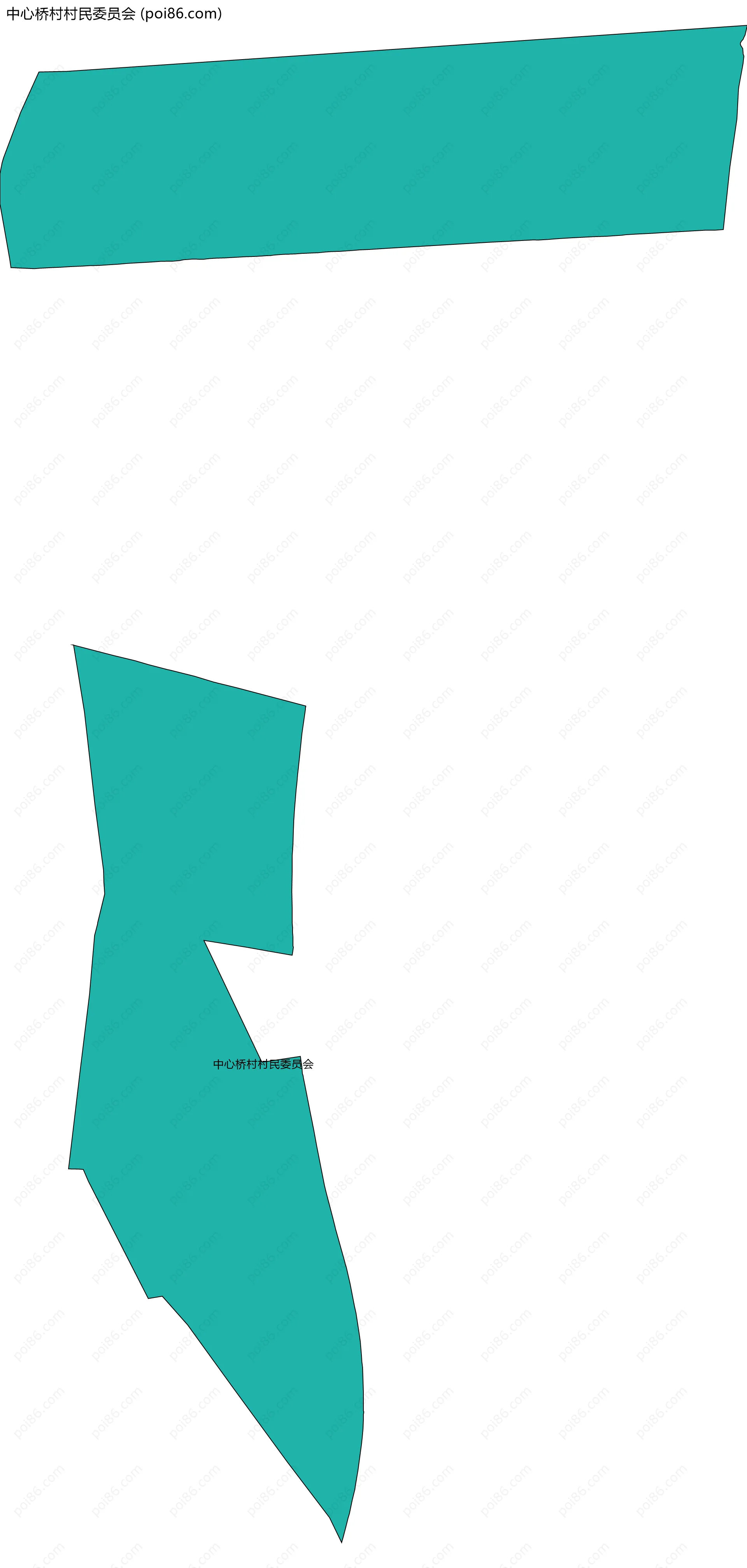 中心桥村村民委员会边界地图