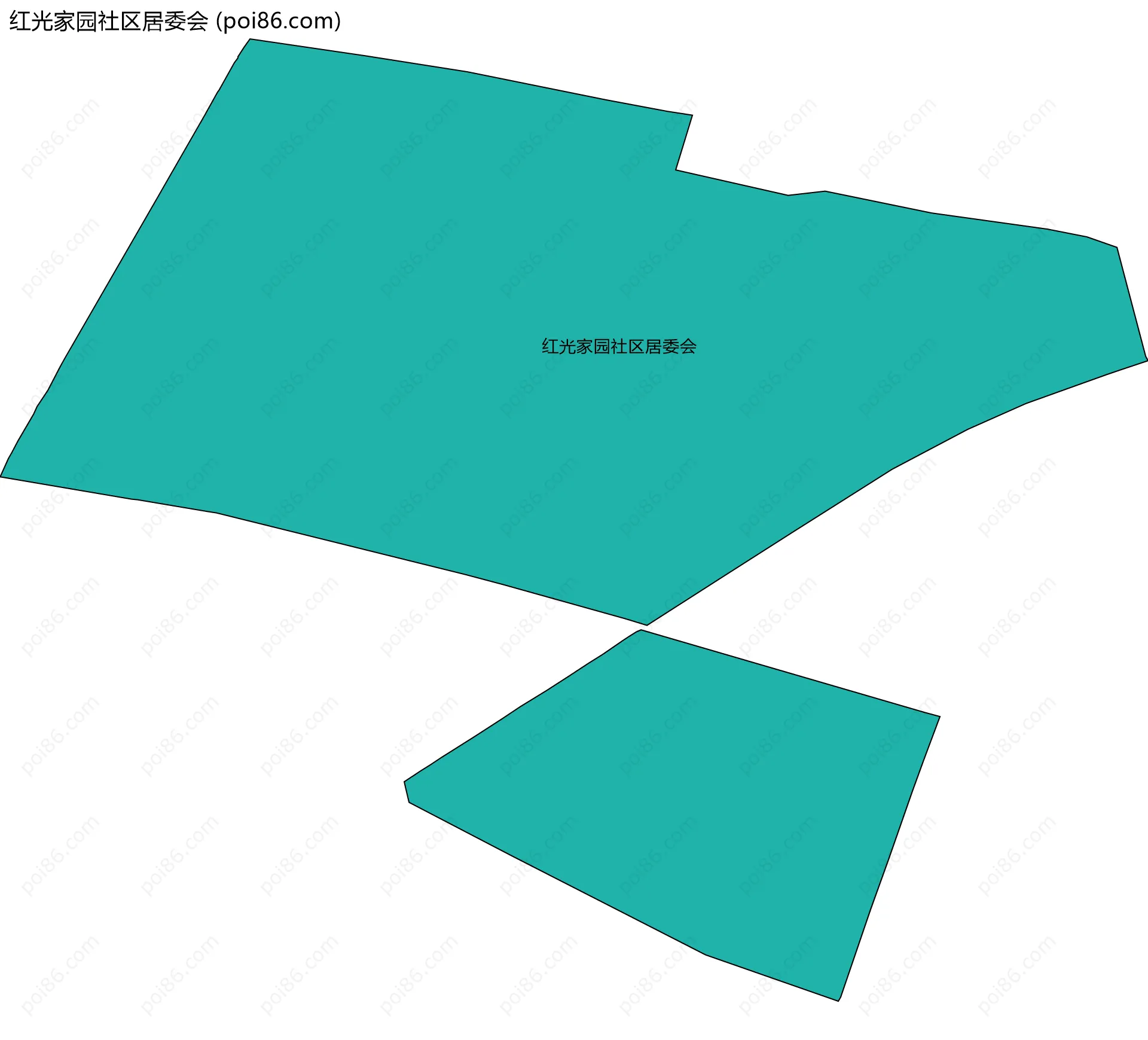 红光家园社区居委会边界地图
