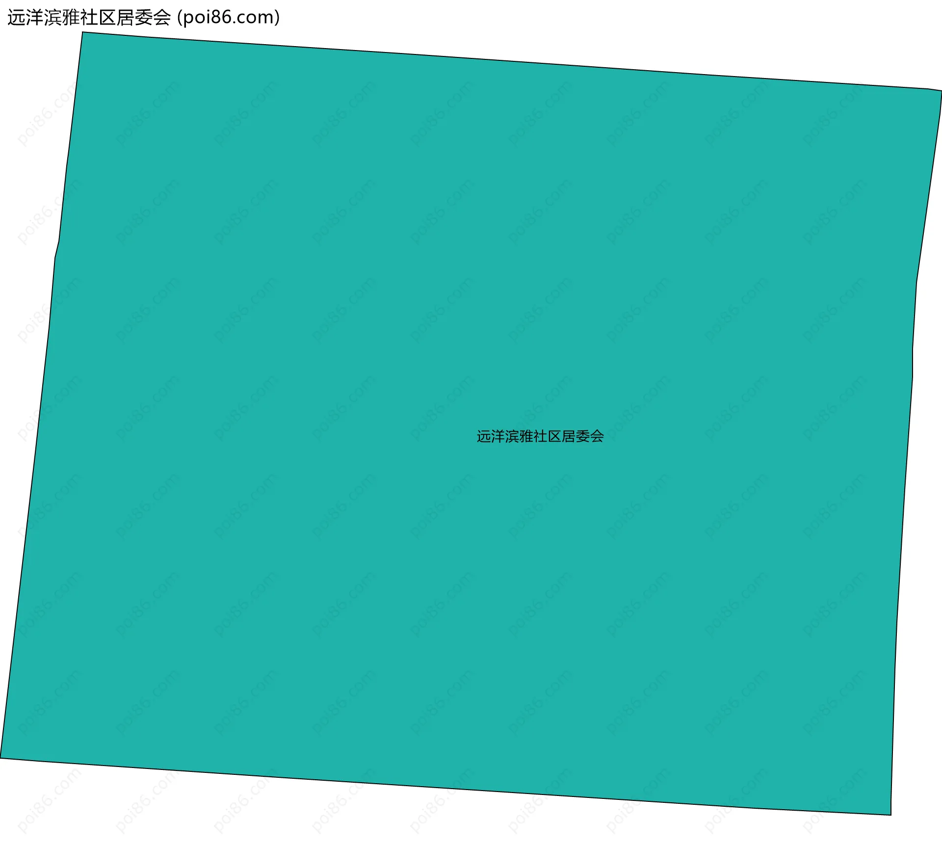 远洋滨雅社区居委会边界地图