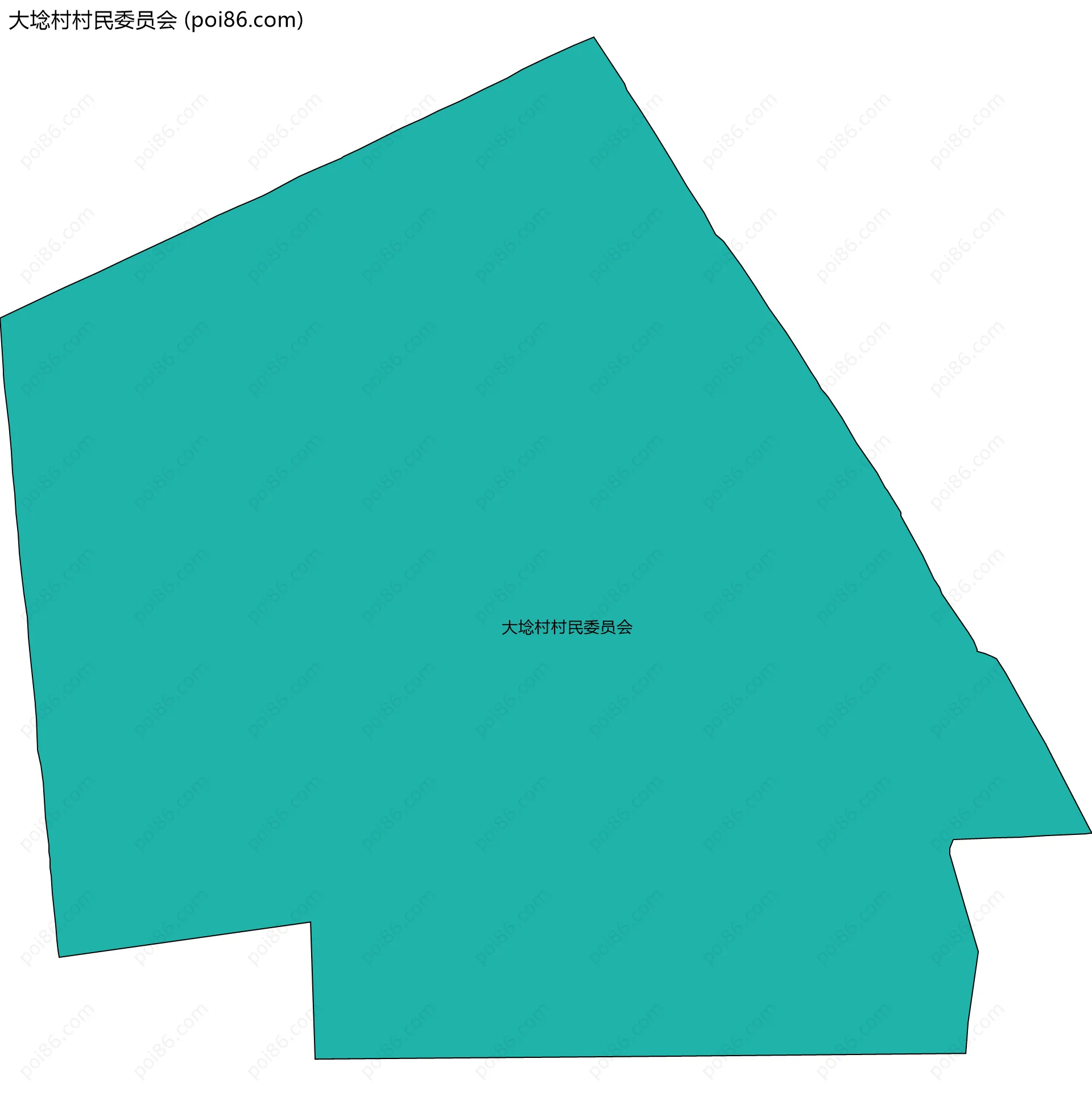 大埝村村民委员会边界地图