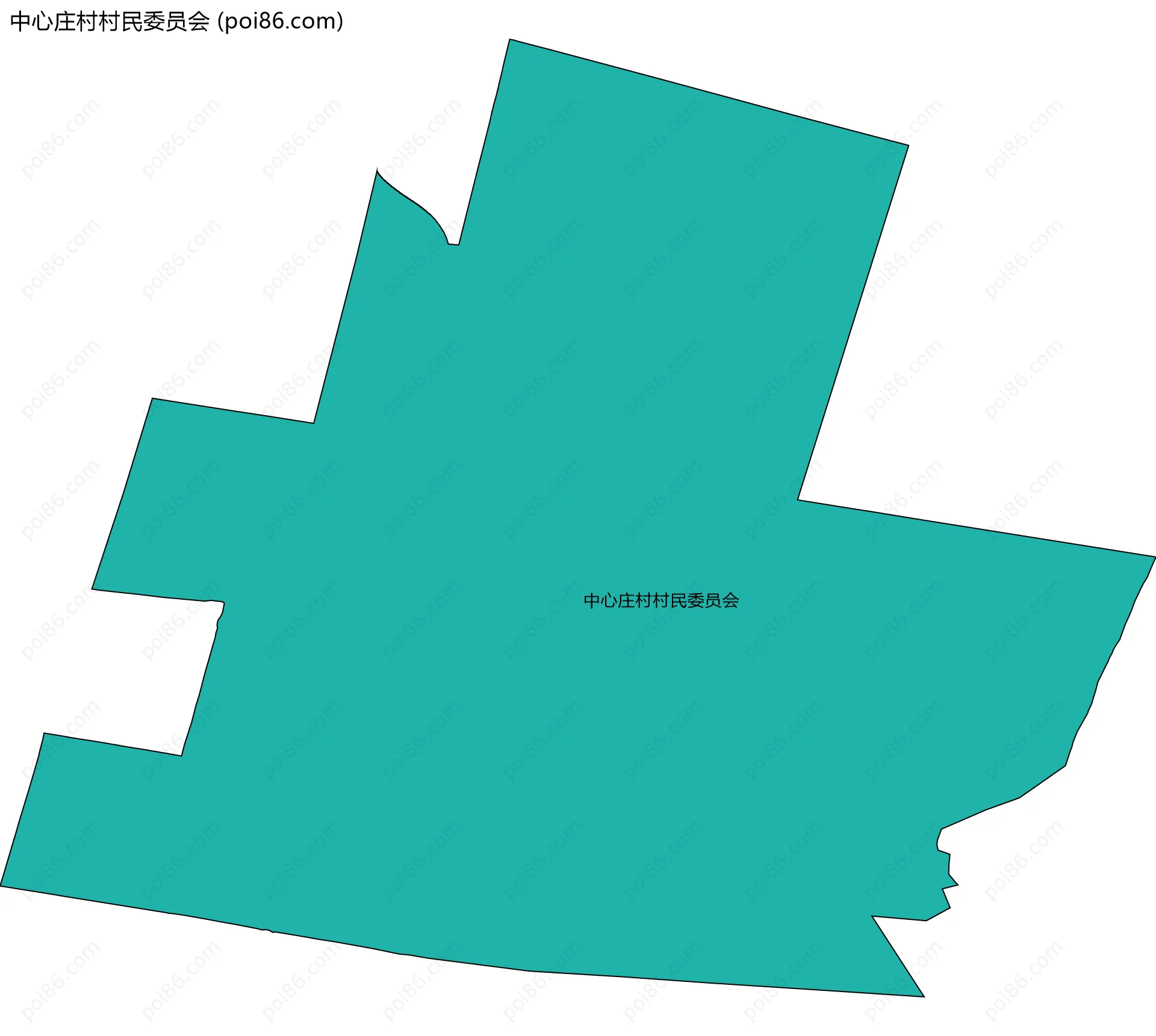 中心庄村村民委员会边界地图