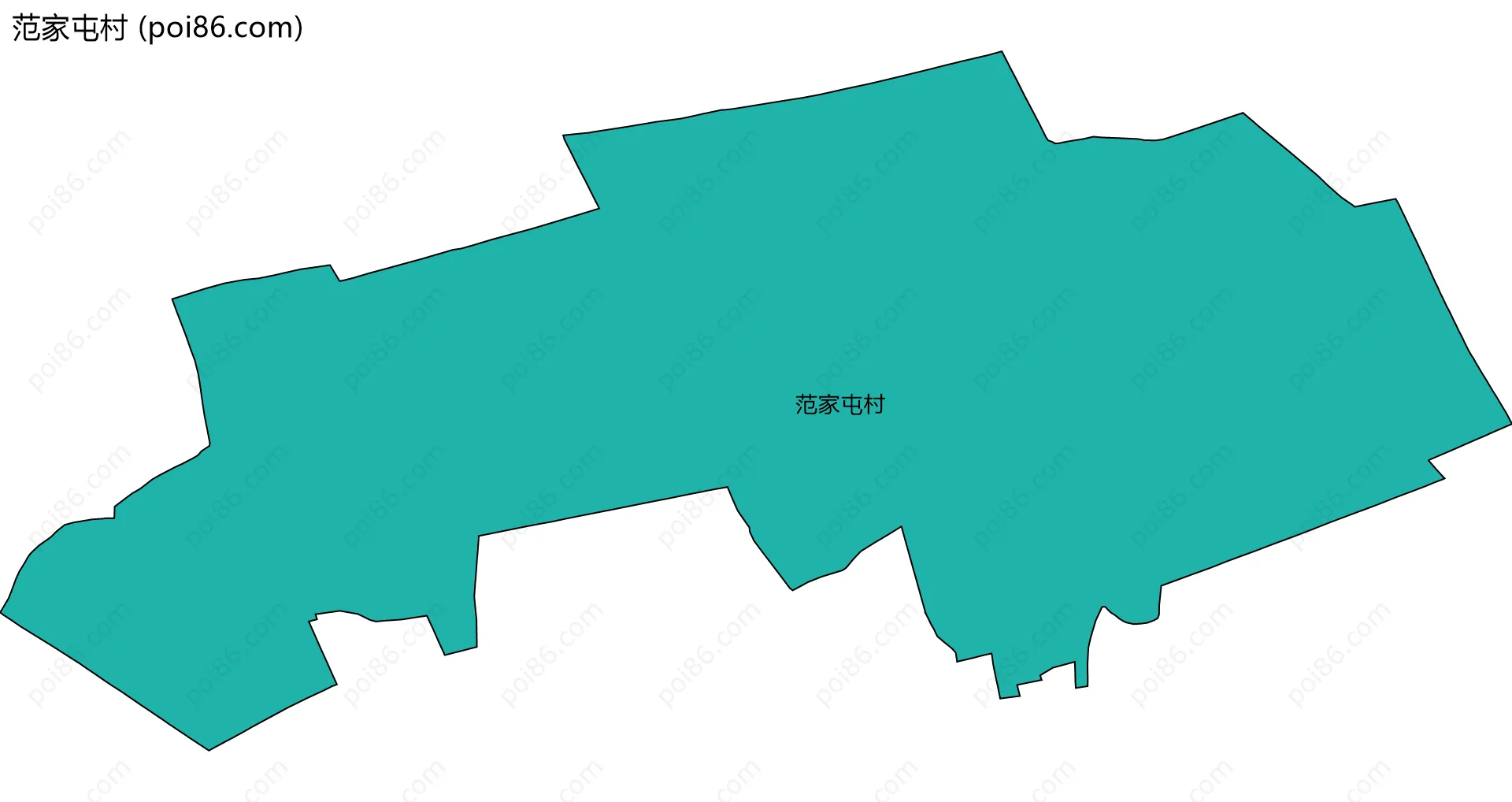 范家屯村边界地图